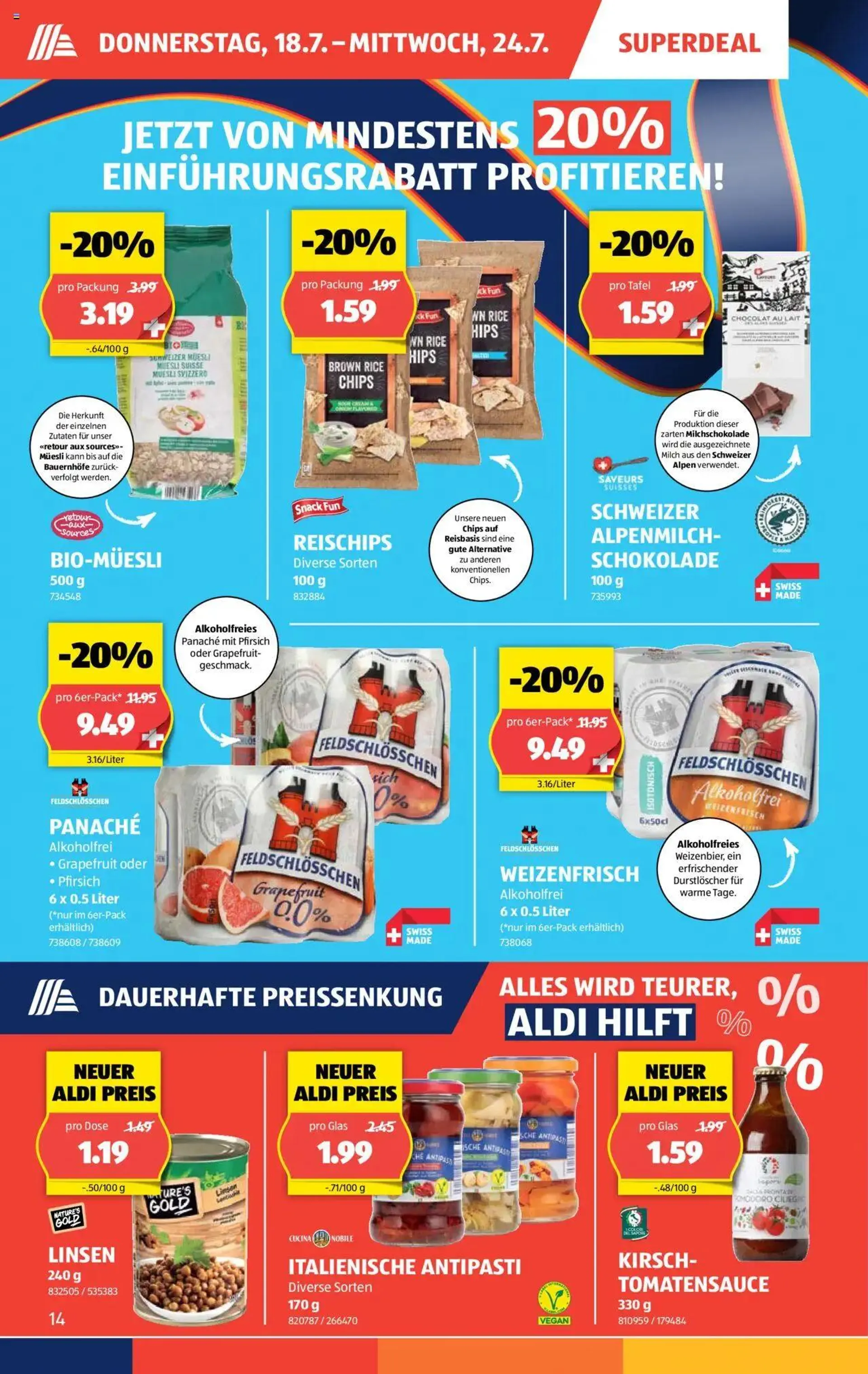 Aldi Aktionen von 18. Juli bis 24. Juli 2024 - Prospekt seite  14