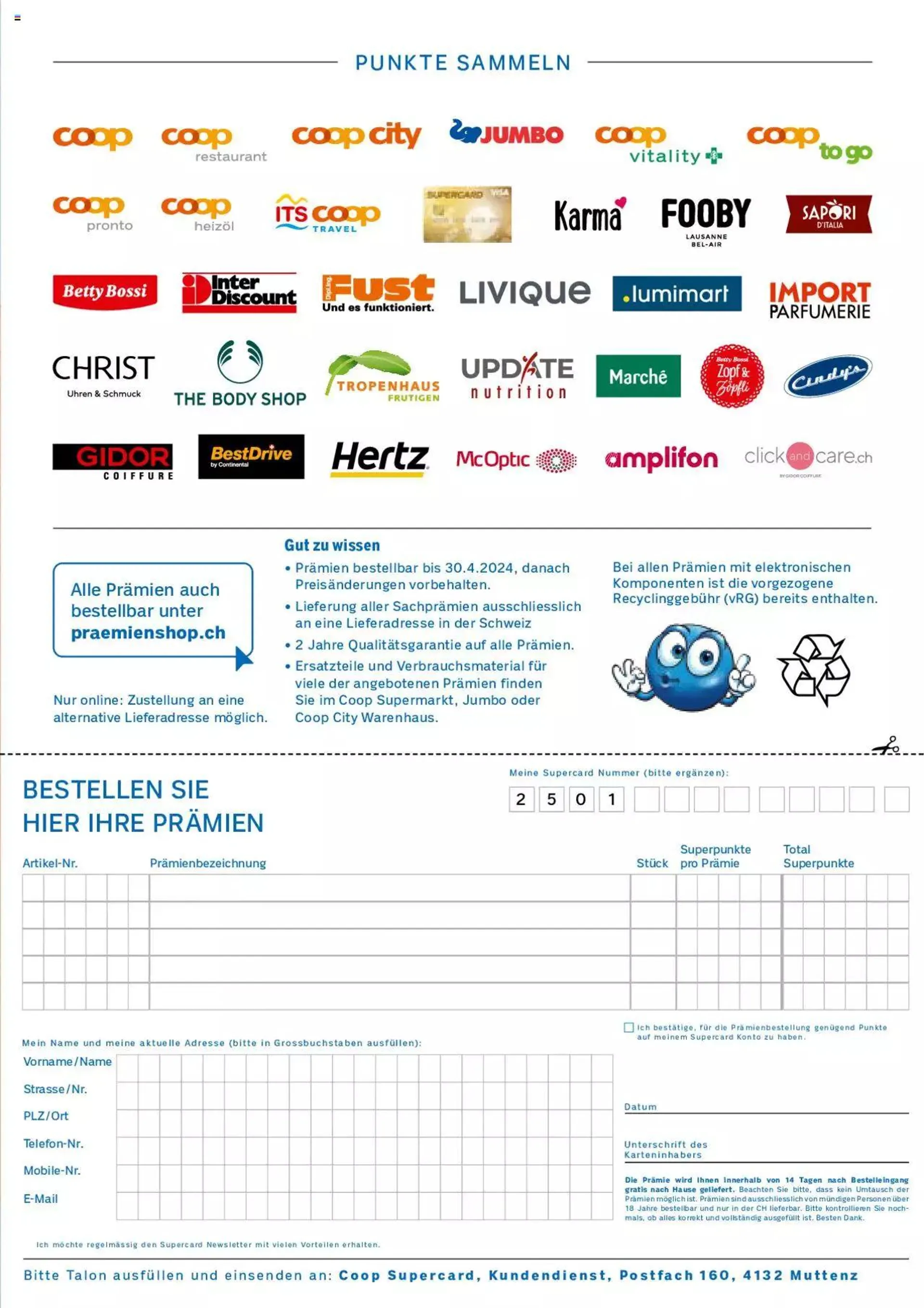 Coop Praemien Shop Aktionen von 20. Februar bis 31. Dezember 2024 - Prospekt seite  35