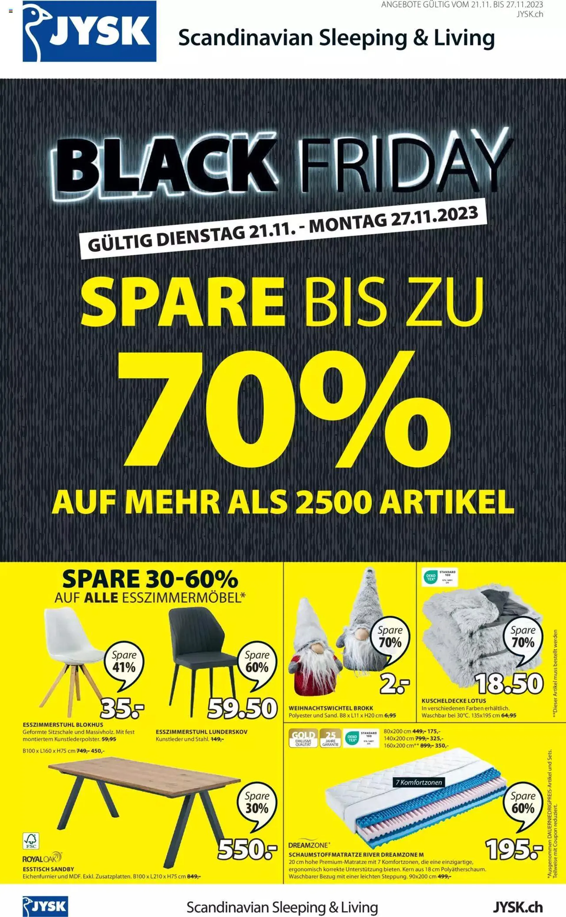 JYSK - Black Friday von 21. November bis 27. November 2023 - Prospekt seite  2