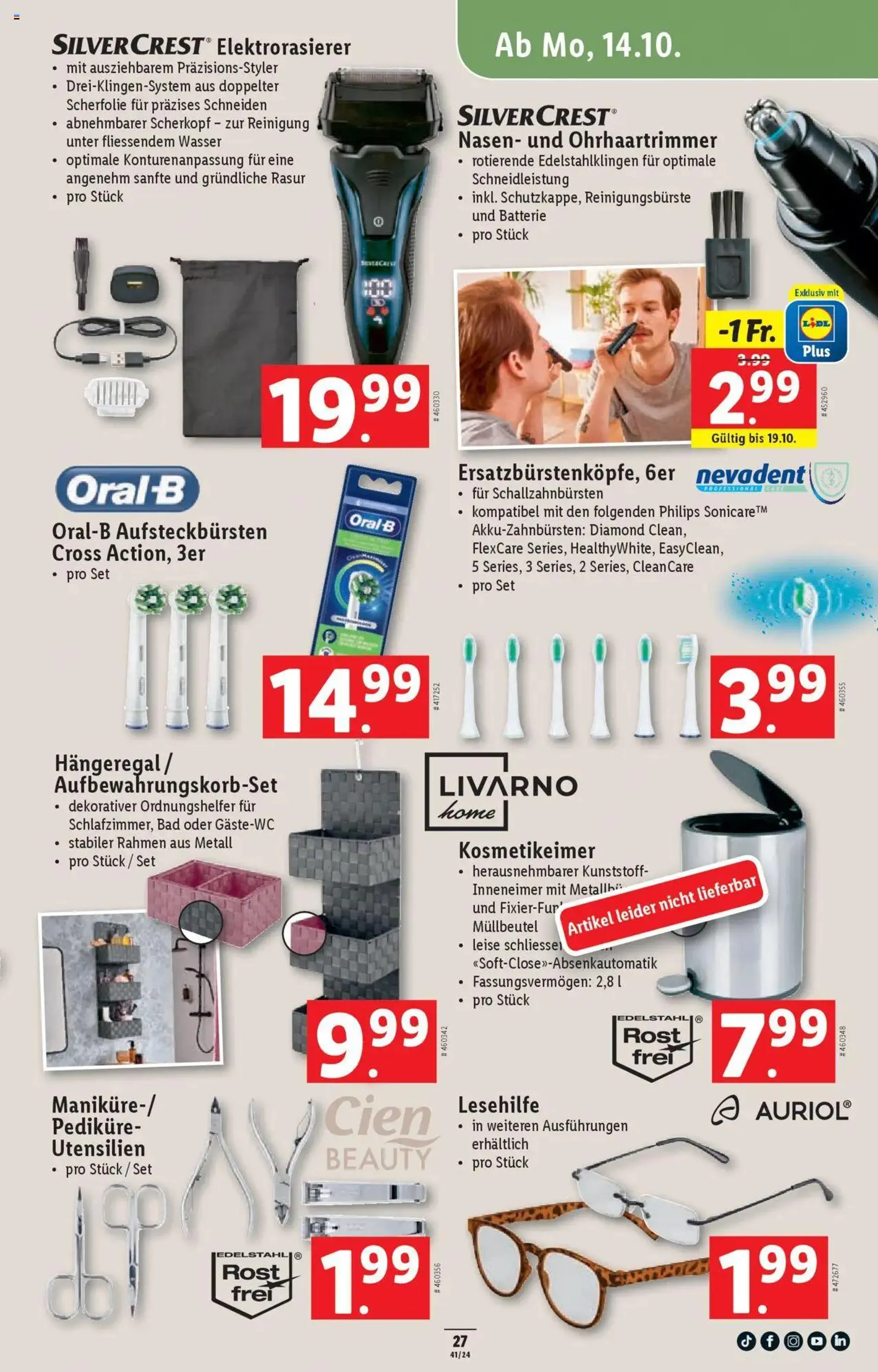 Lidl Aktionen von 10. Oktober bis 16. Oktober 2024 - Prospekt seite  27