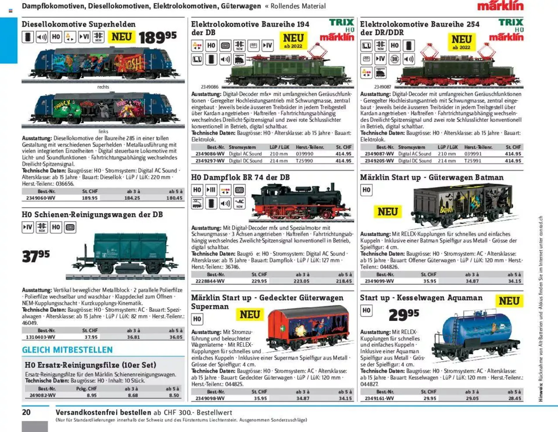 Conrad - Modellbahn 2021/22 von 1. Januar bis 31. Dezember 2023 - Prospekt seite  22