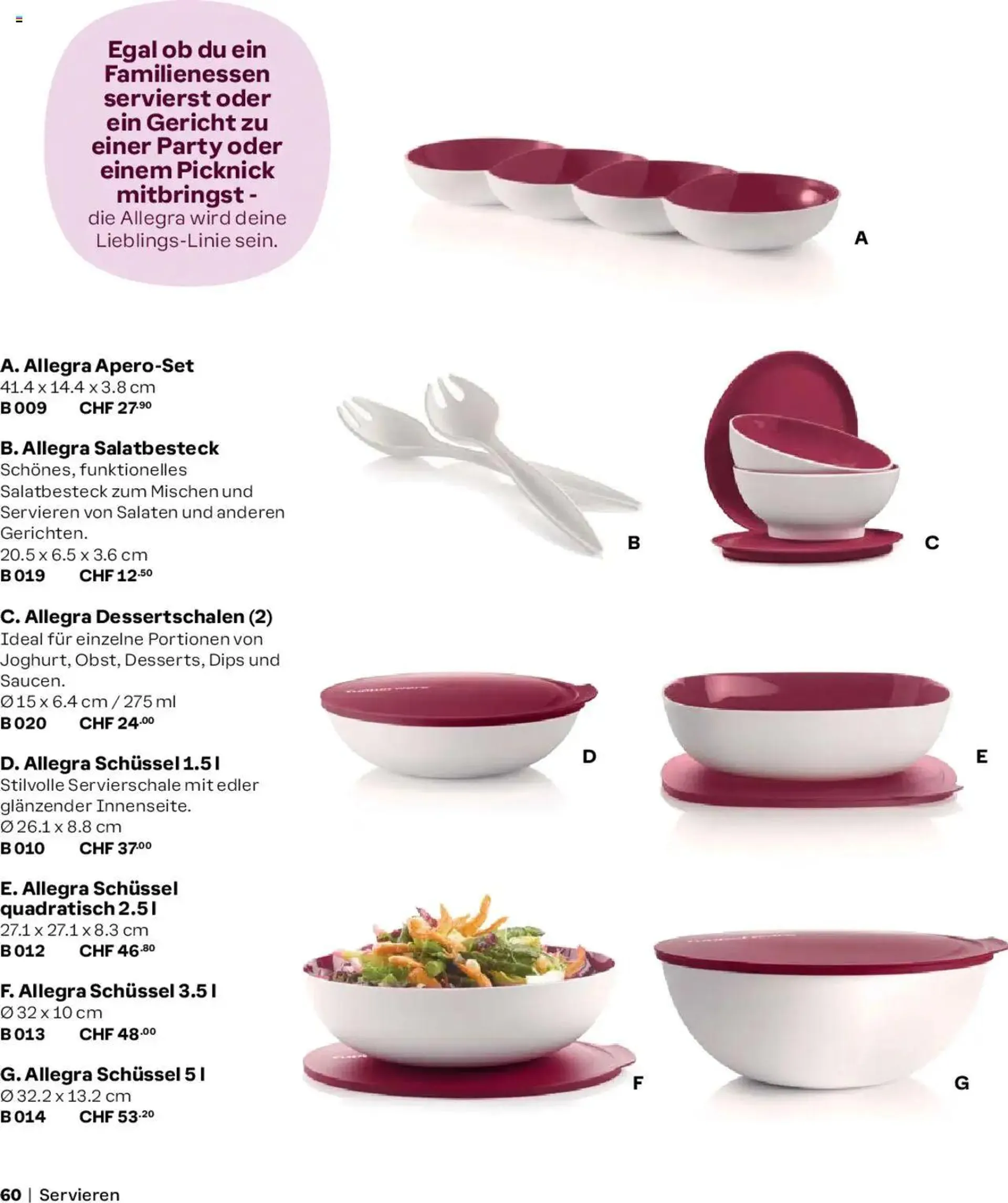 Tupperware Aktionen Herbst / Winter 2024/25 von 2. September bis 31. Dezember 2024 - Prospekt seite  60