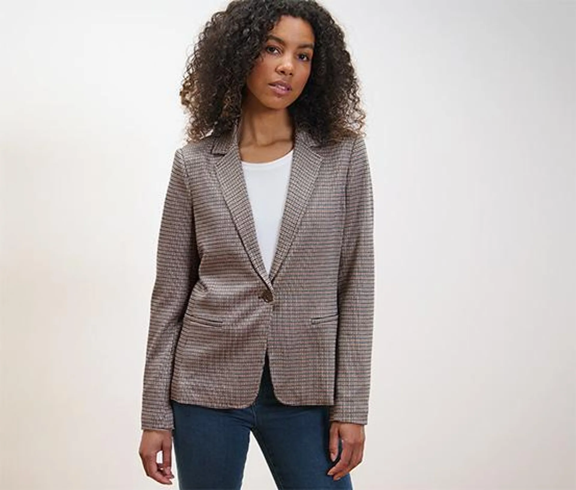 Karierter Sweatblazer