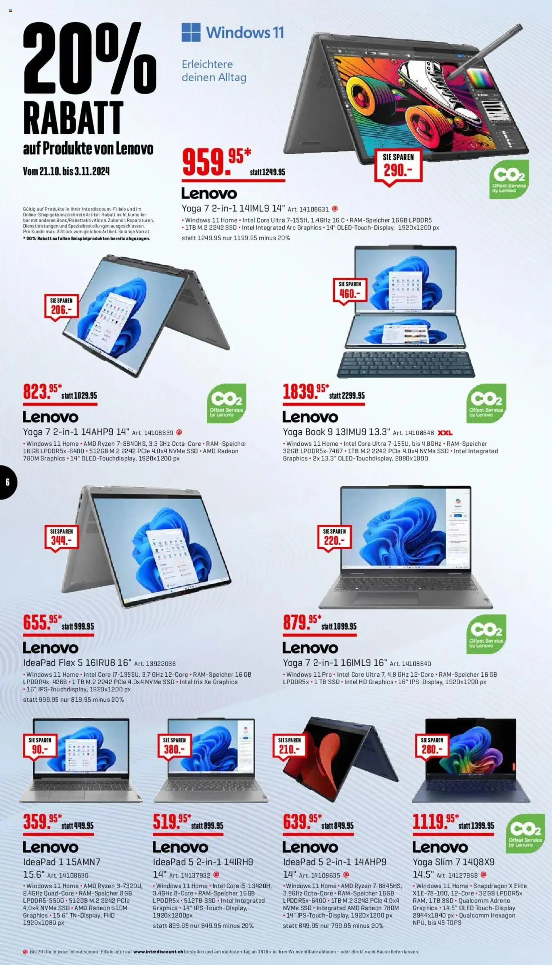 Interdiscount Aktionen von 21. Oktober bis 10. November 2024 - Prospekt seite  6