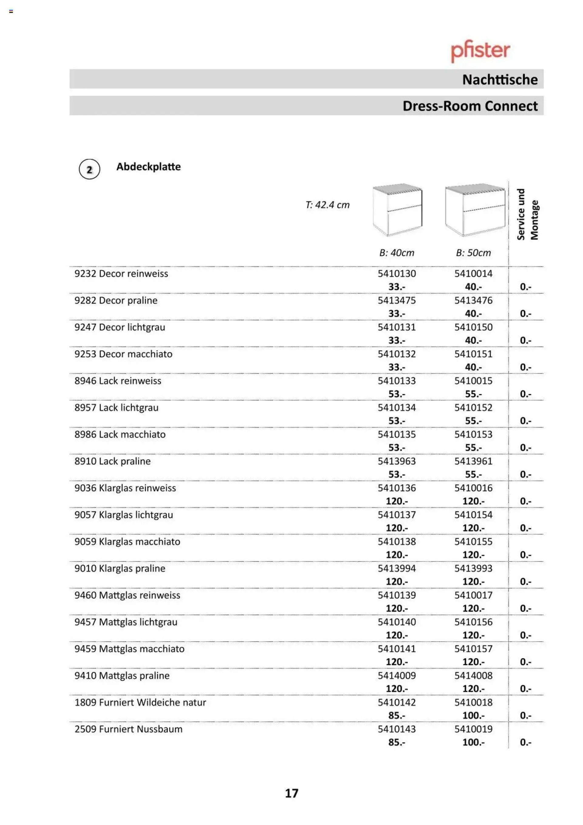 Pfister Dress-Room Broschüre 2024 von 13. September bis 31. Dezember 2024 - Prospekt seite  17