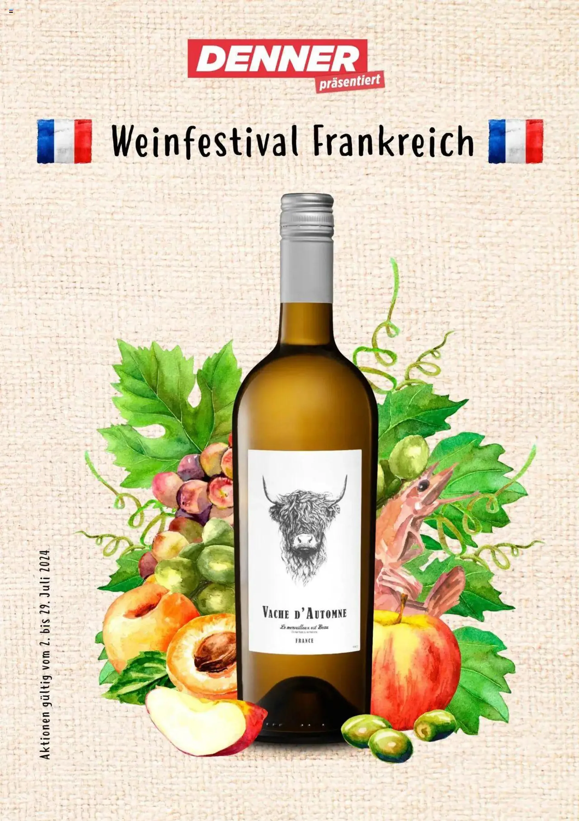 Denner Aktionen Weinfestival Frankreich von 2. Juli bis 29. Juli 2024 - Prospekt seite  1