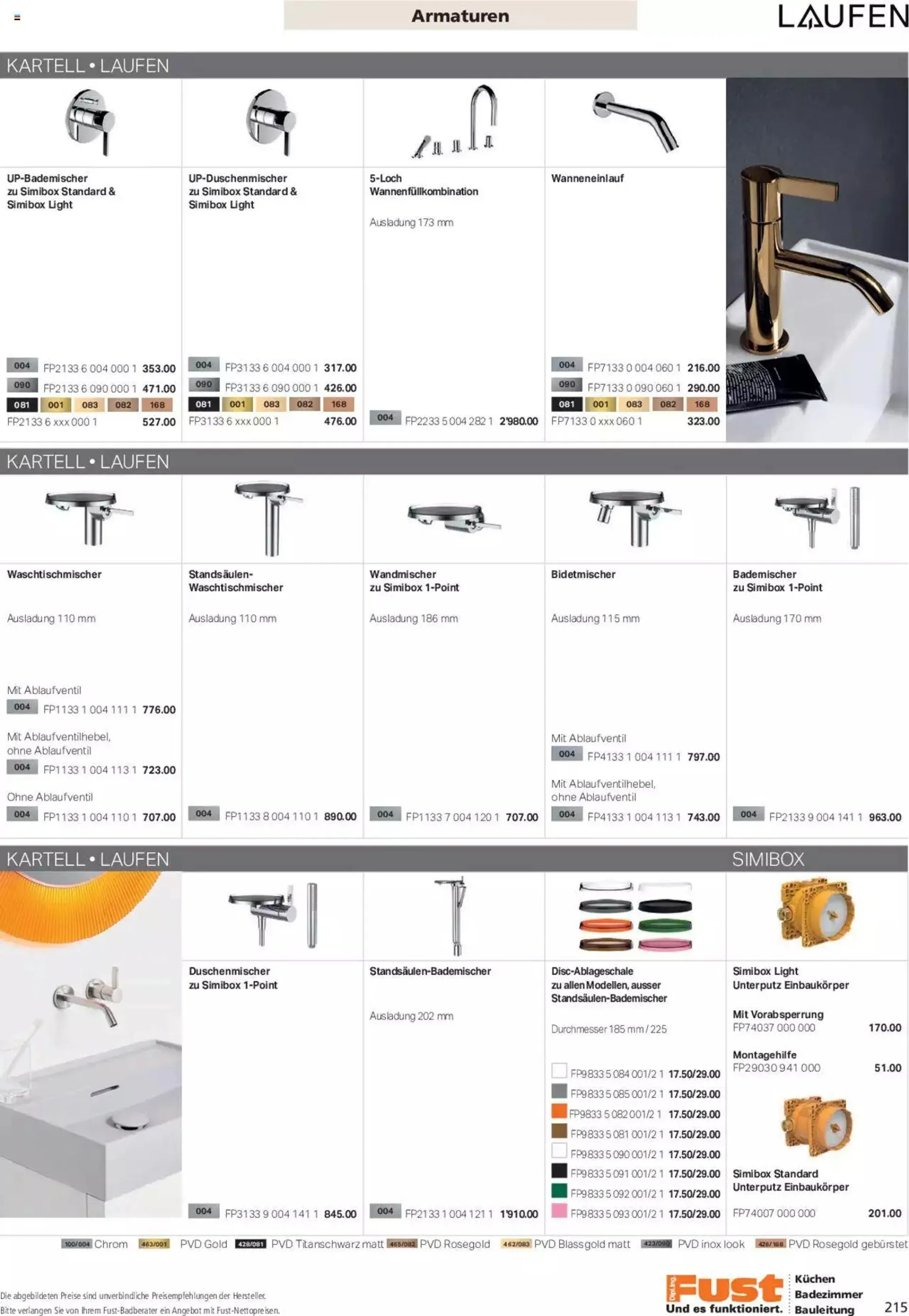 Fust Aktionen Badezimmermagazin von 17. April bis 31. Dezember 2024 - Prospekt seite  215