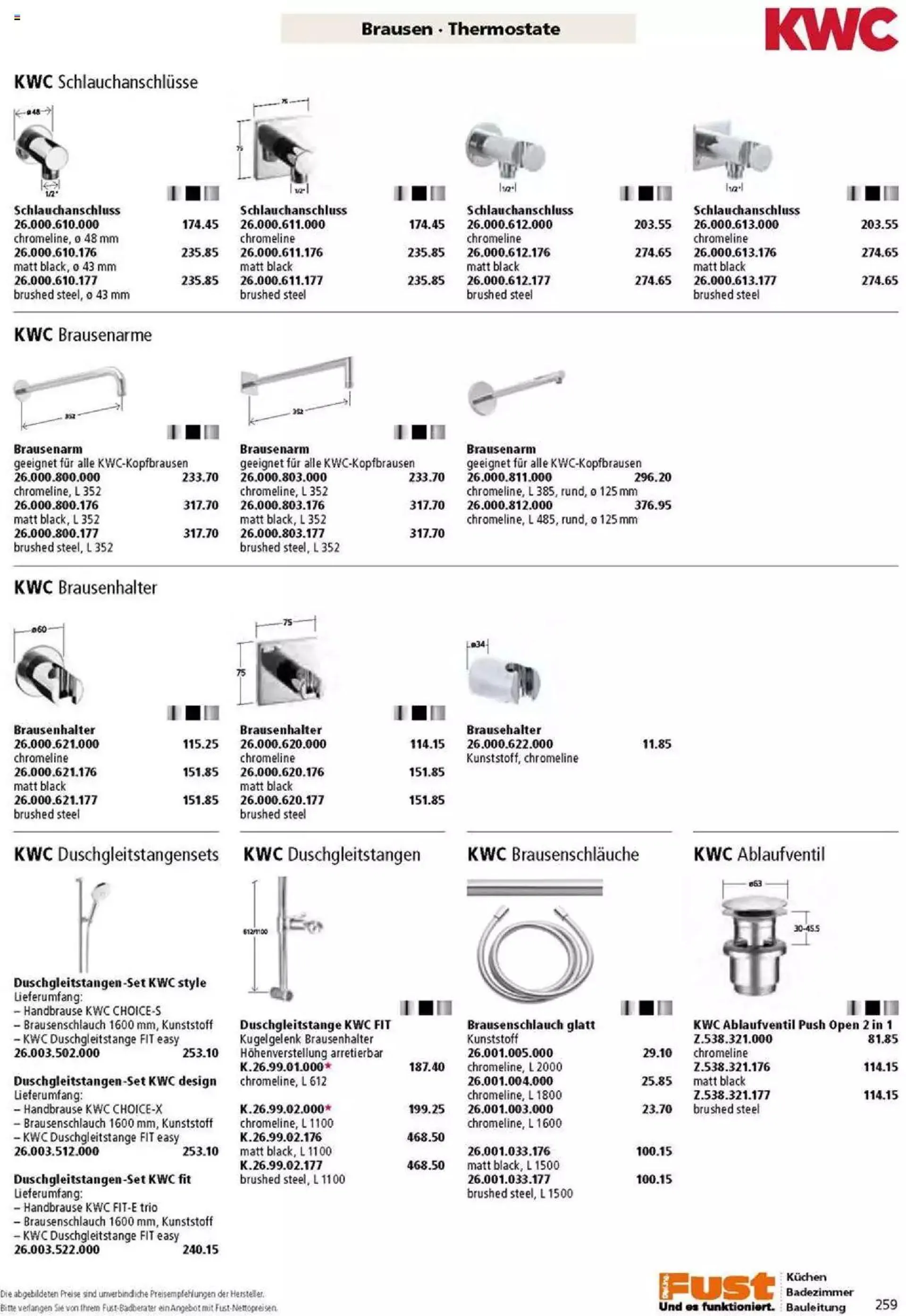 Fust Badezimmermagazin von 17. April bis 31. Dezember 2023 - Prospekt seite  259