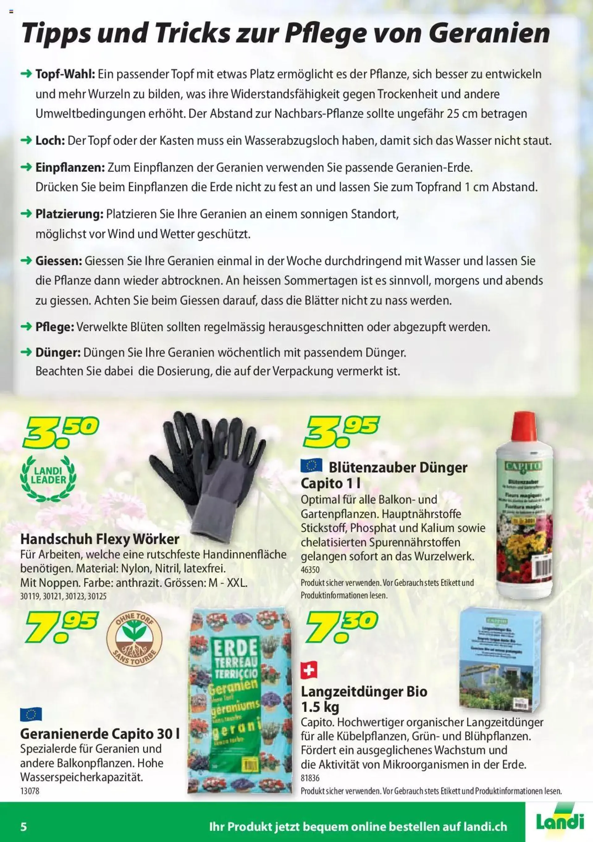 Landi - Geranien von 25. April bis 31. Dezember 2023 - Prospekt seite  5