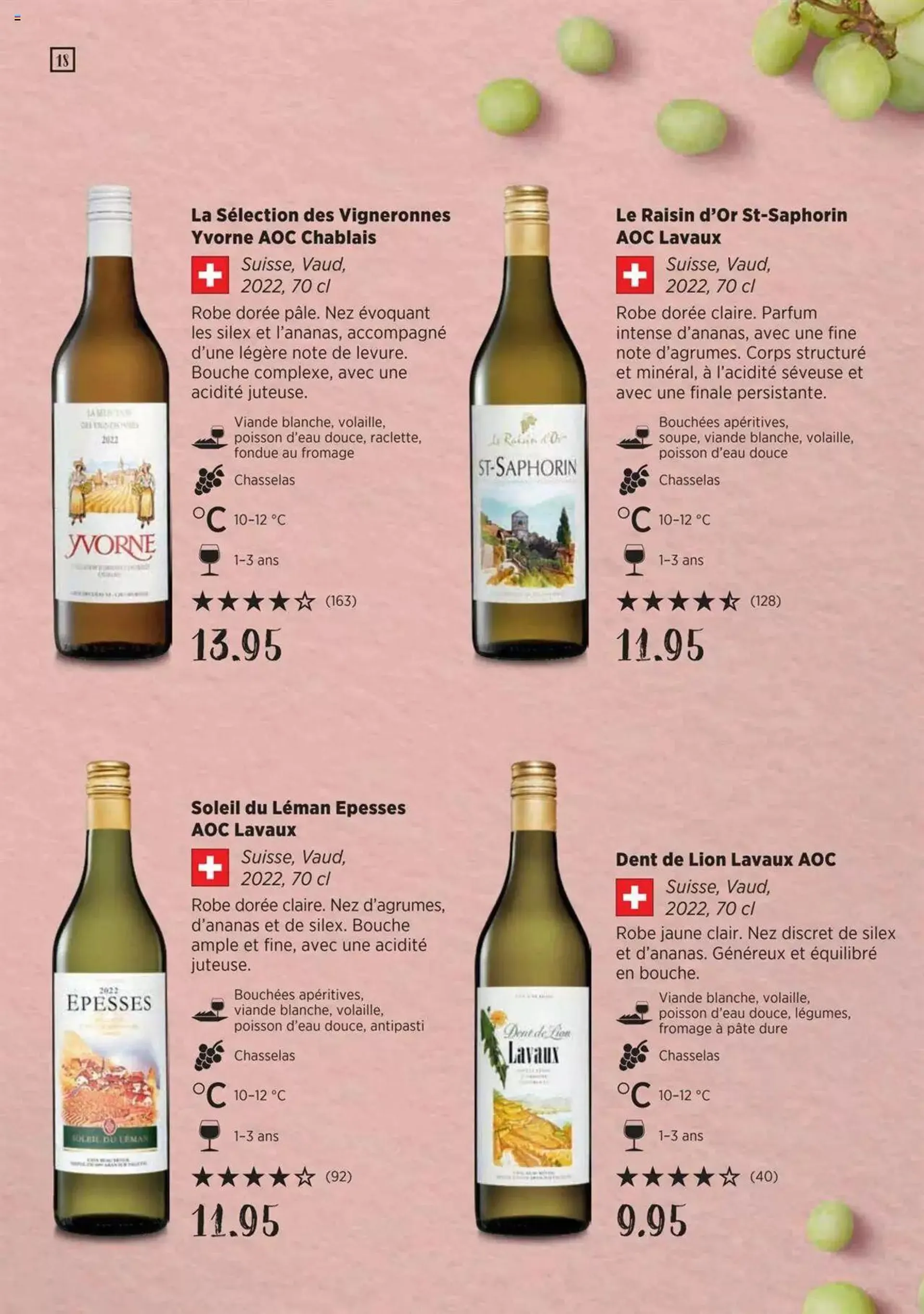 Denner Guide des vins 2023 /2024 FR von 11. September bis 31. Dezember 2023 - Prospekt seite  18