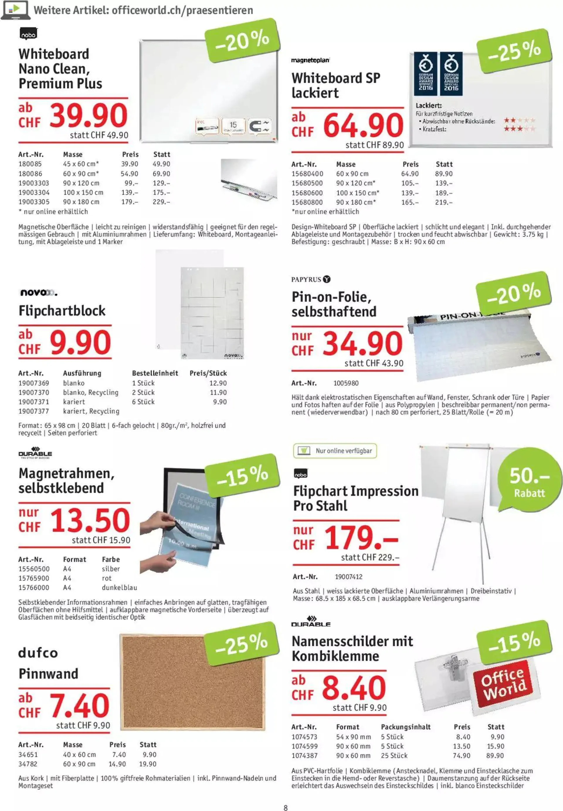Office World Aktionen von 29. Juni bis 23. August 2023 - Prospekt seite  8