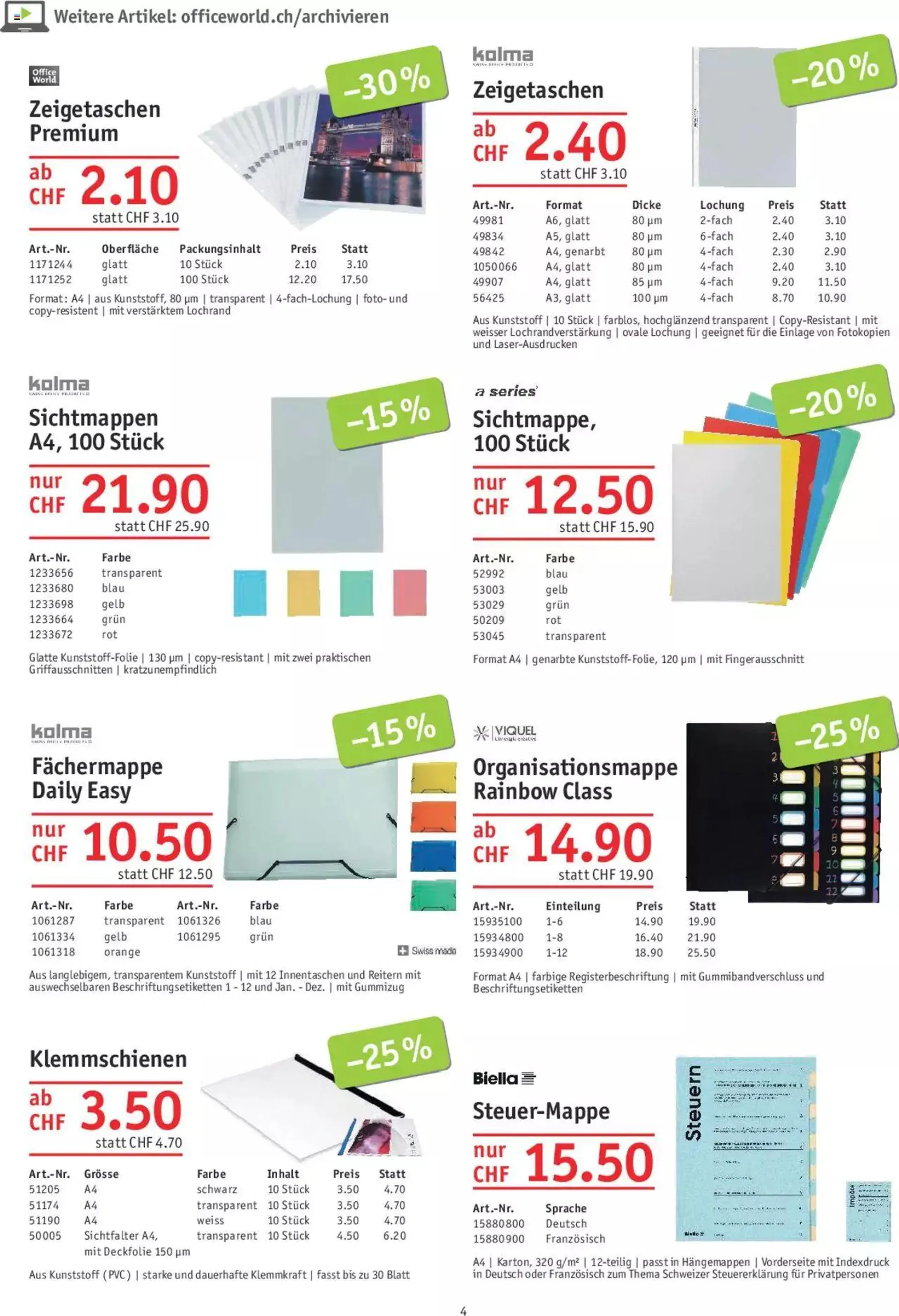 Office World Aktionen von 26. Oktober bis 29. November 2023 - Prospekt seite  4