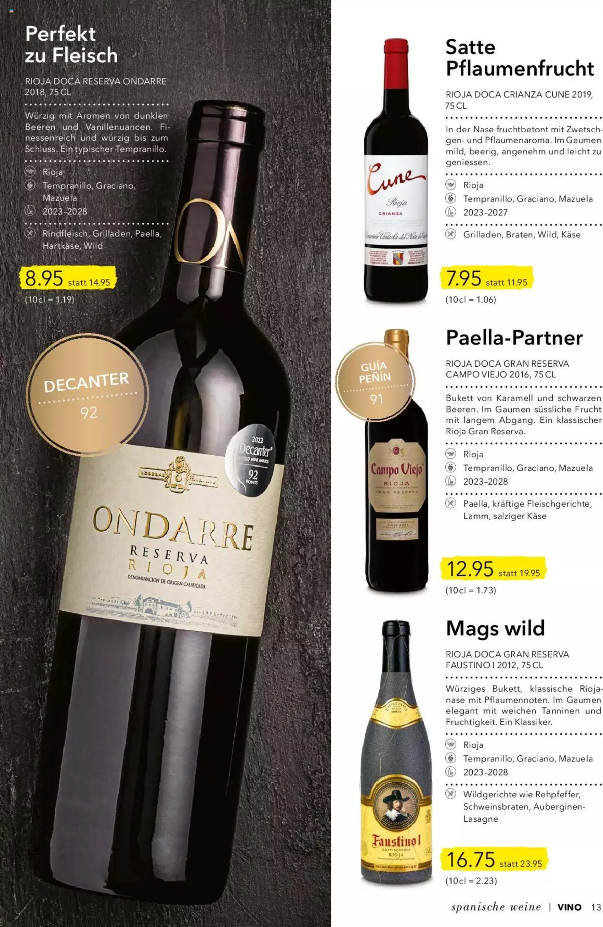 Coop Aktionen Vino von 10. Oktober bis 31. Dezember 2023 - Prospekt seite  13