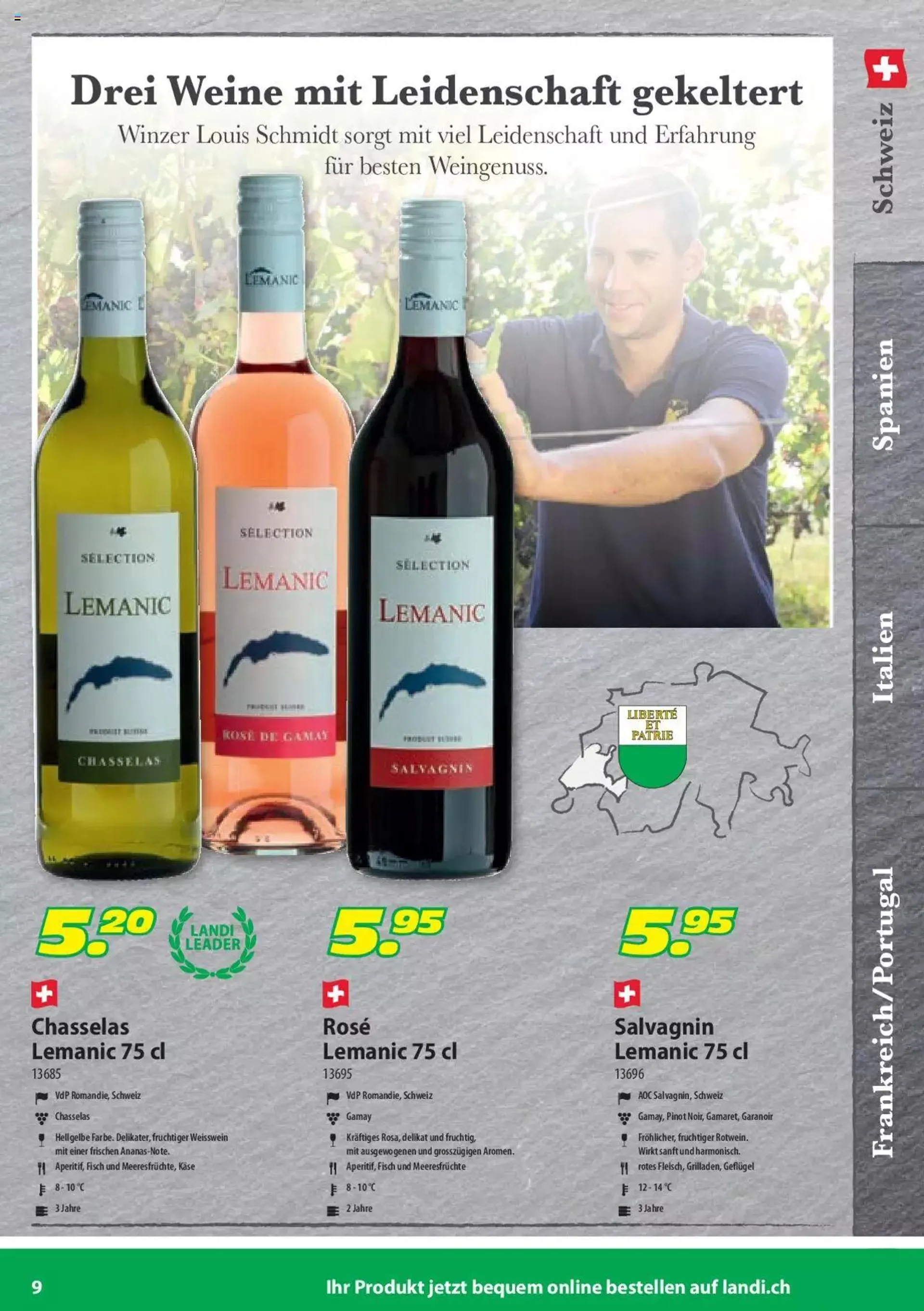 Landi Weinfestival von 21. März bis 31. Dezember 2023 - Prospekt seite  9