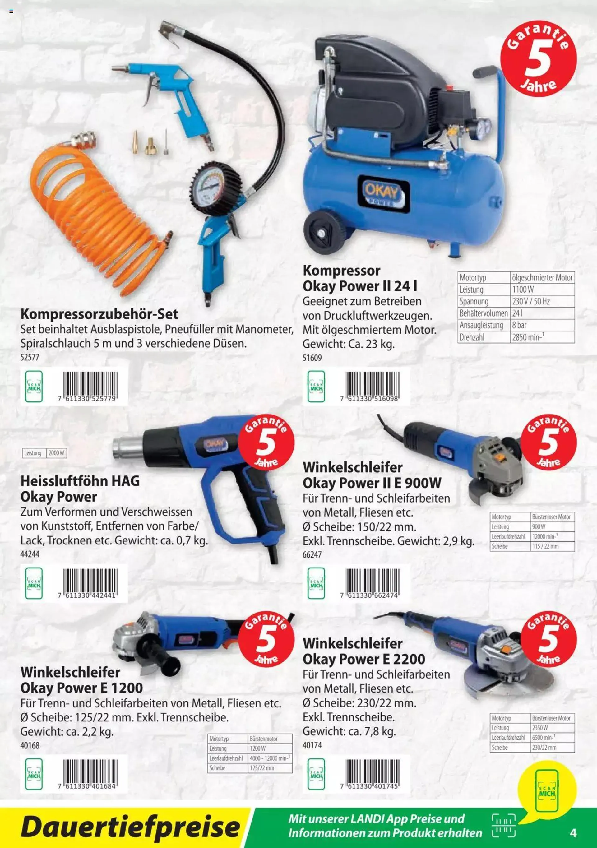 Landi Aktionen Elektrowerkzeuge 2024 von 8. Februar bis 31. Dezember 2024 - Prospekt seite  4