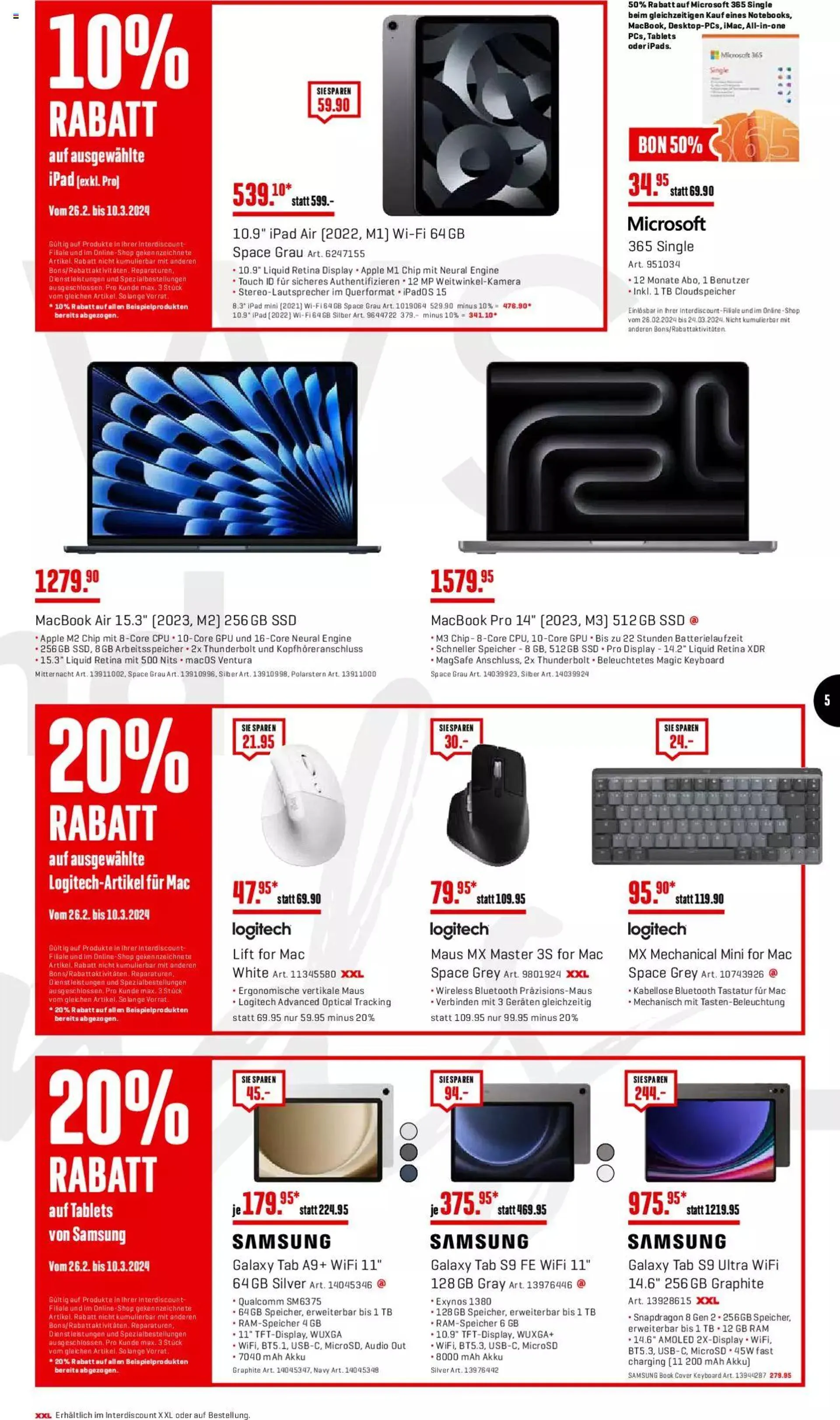 Interdiscount Aktionen von 26. Februar bis 10. März 2024 - Prospekt seite  5