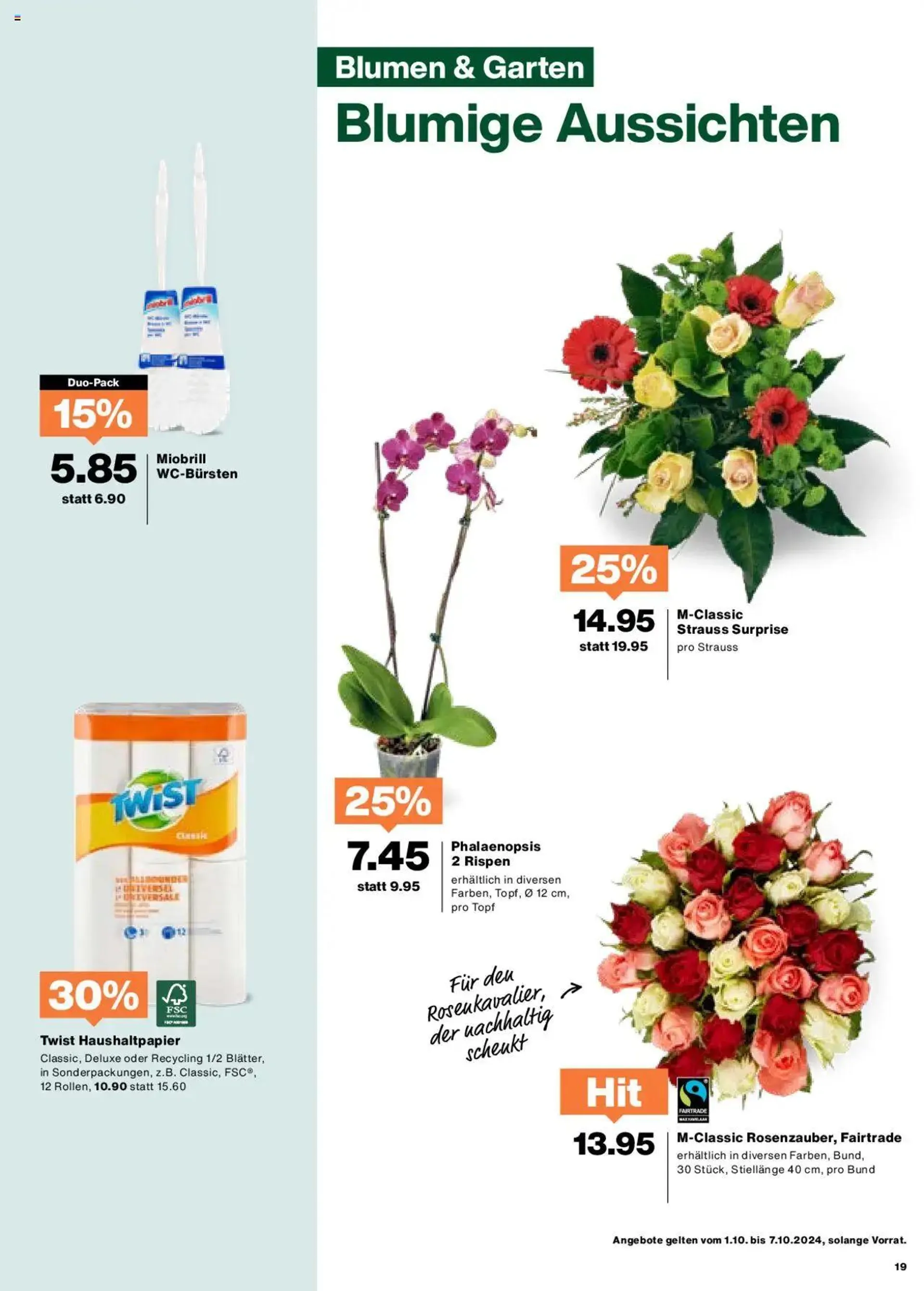 Migros Aktionen von 1. Oktober bis 7. Oktober 2024 - Prospekt seite  19