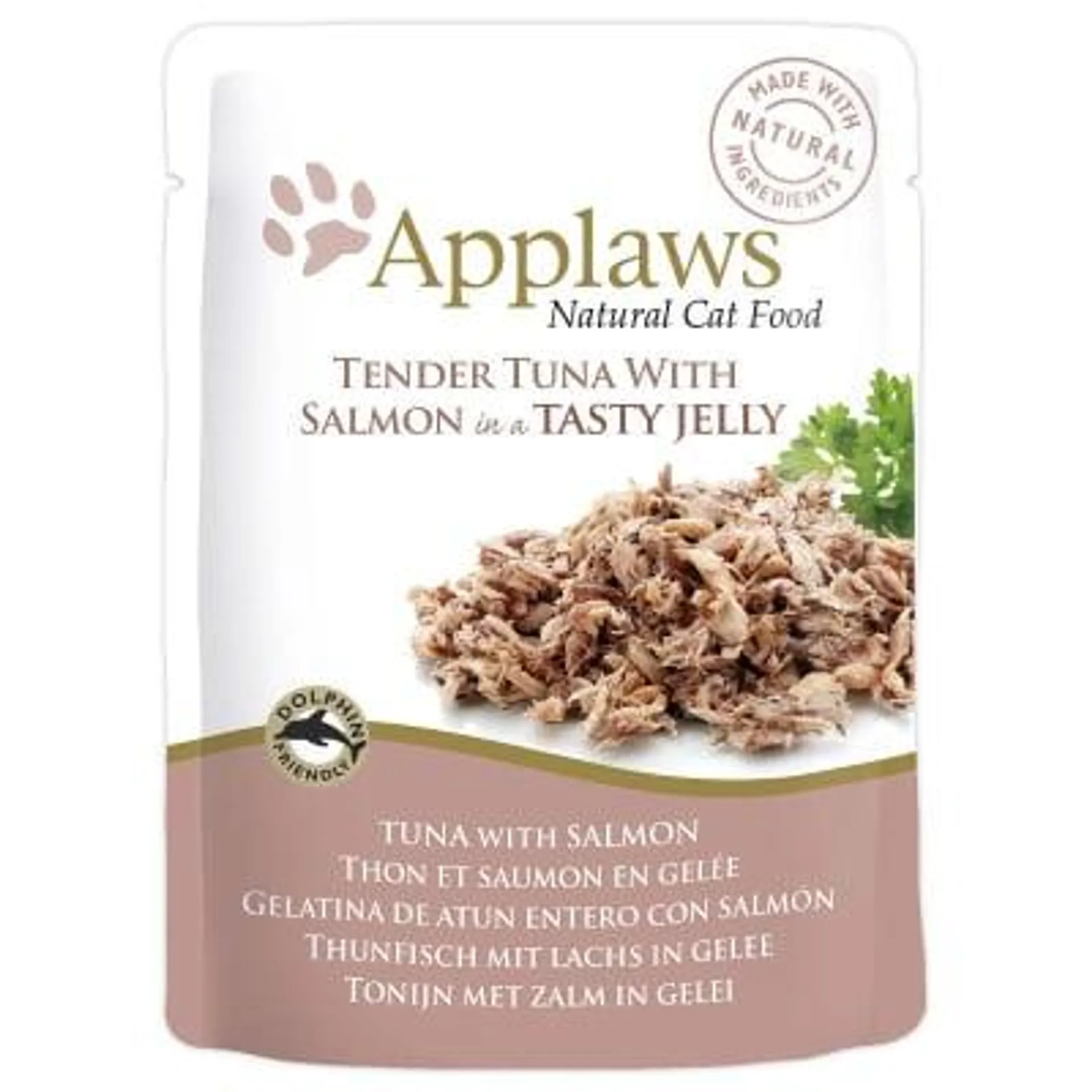 Applaws Pouch Tuna & Salmon in Jelly 16x70g