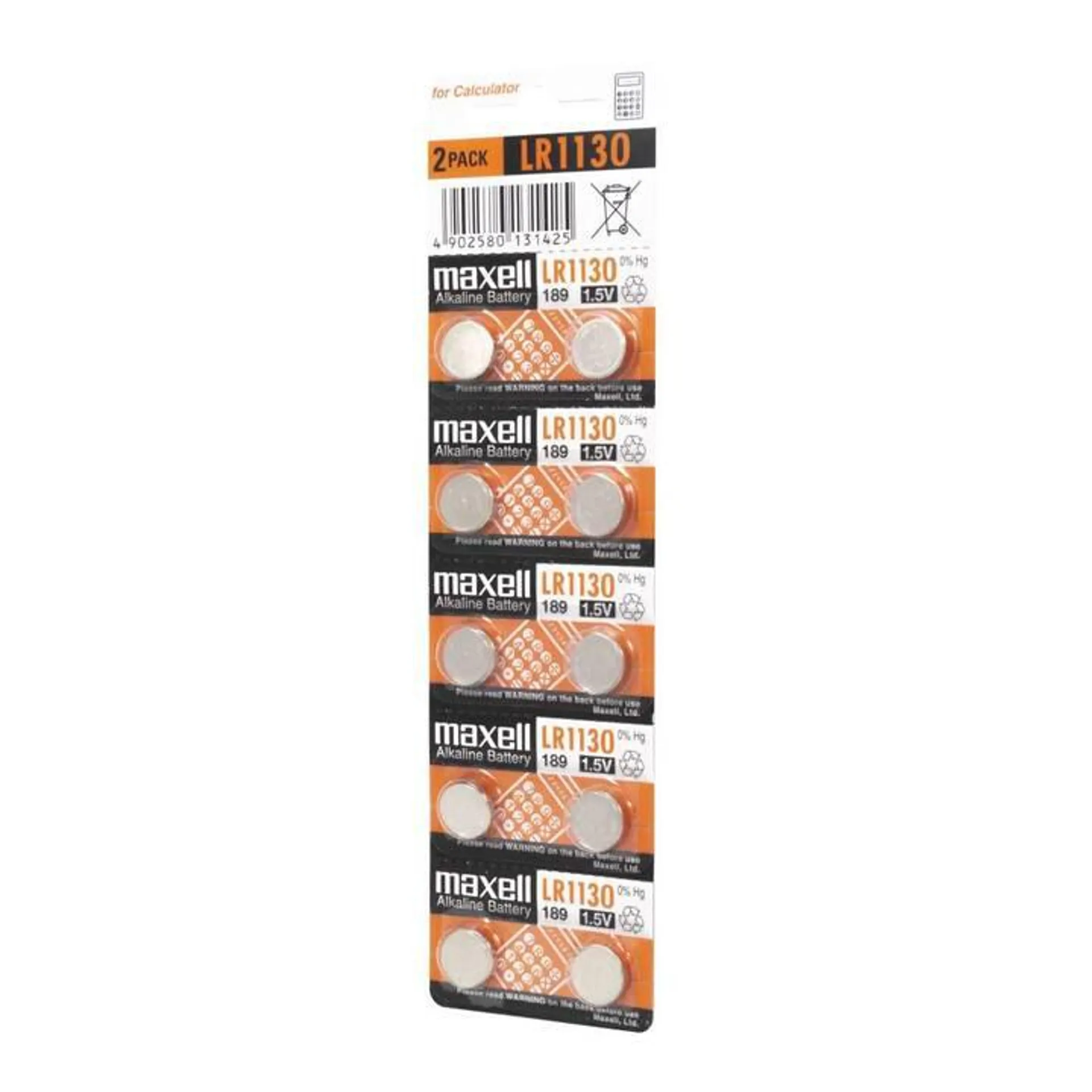 MAXELL LR1130 / LR54 Batterie (LR54 / AG10 / V10GA, Universell, 10 Stück)