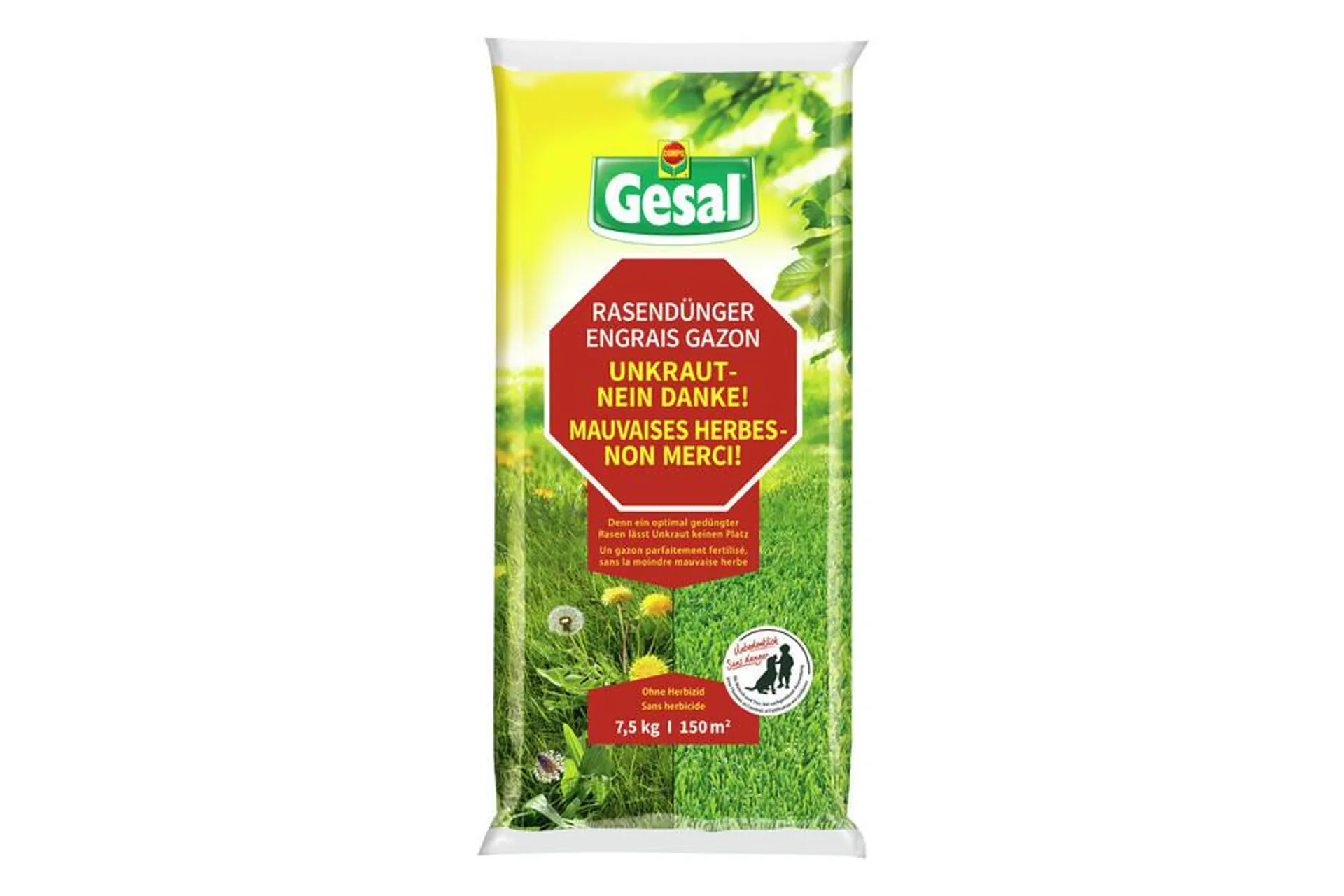 Gesal Rasendünger Unkraut-Nein Danke | 7.5 kg | 150 m²