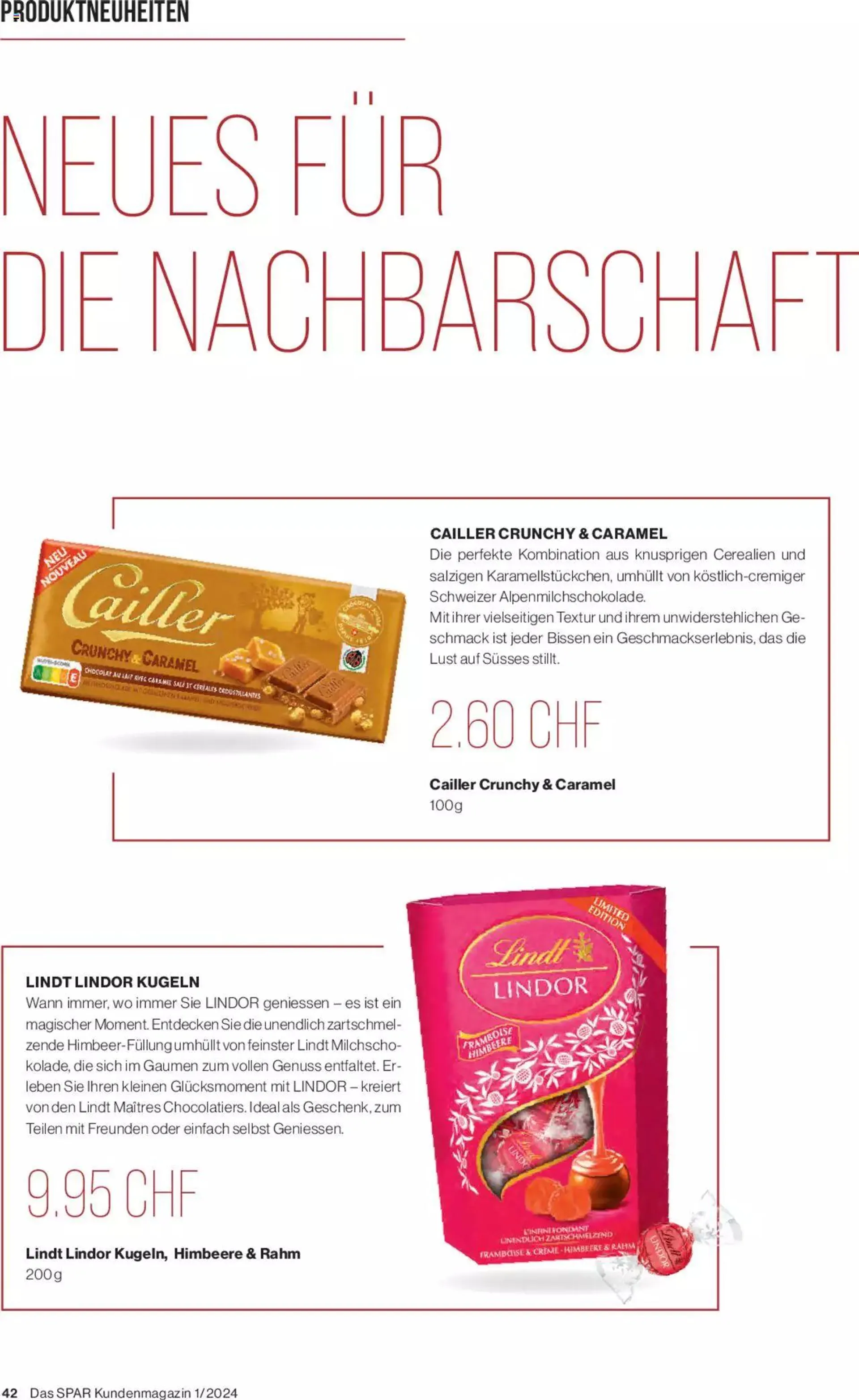 SPAR Kundenmagazin von 4. März bis 31. Dezember 2024 - Prospekt seite  42