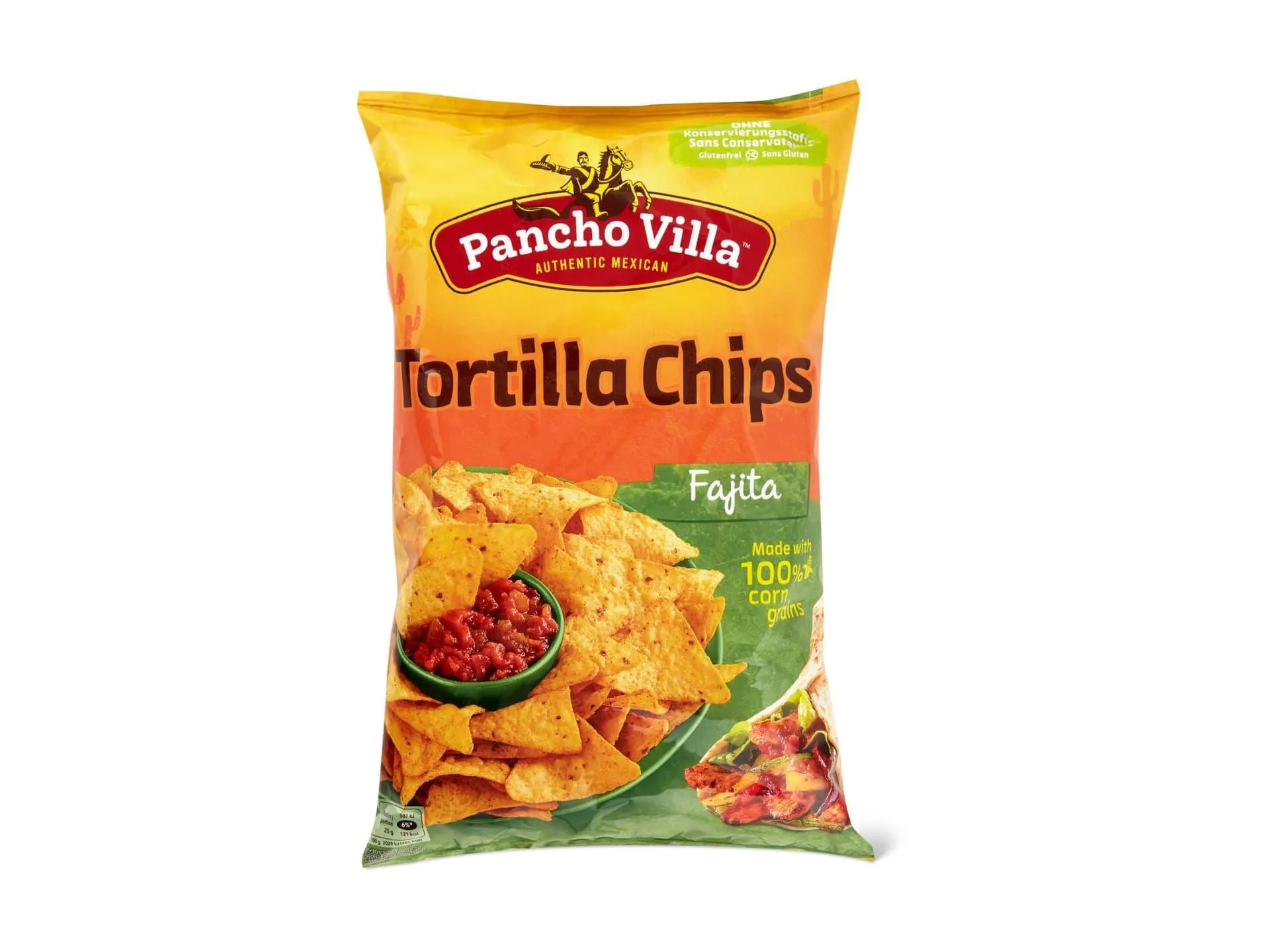 Pancho Villa · Tortilla chips · Fajita