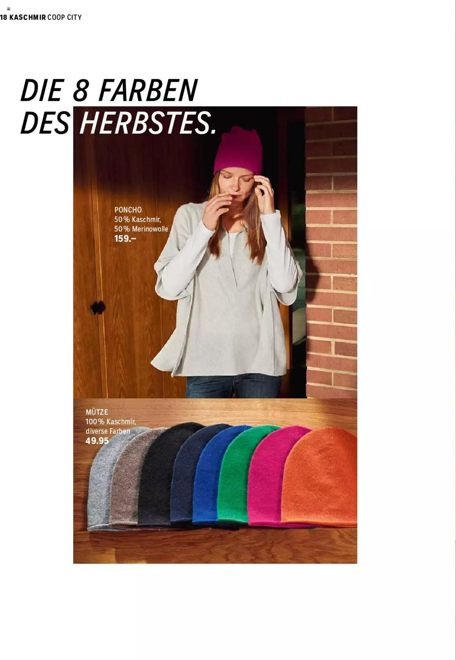 Coop City Aktionen Cashmere Collection von 5. September bis 31. Dezember 2023 - Prospekt seite  18