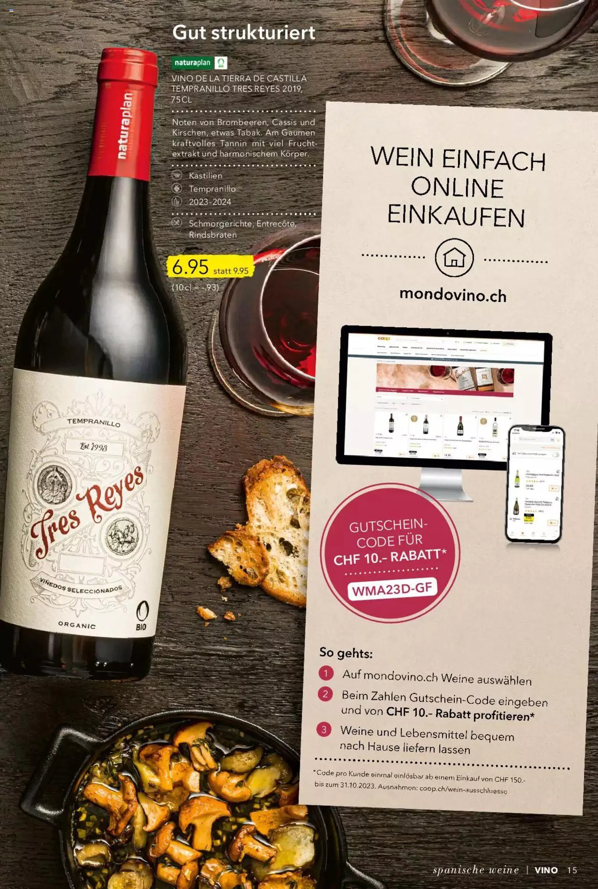 Coop Aktionen Vino von 10. Oktober bis 31. Dezember 2023 - Prospekt seite  15