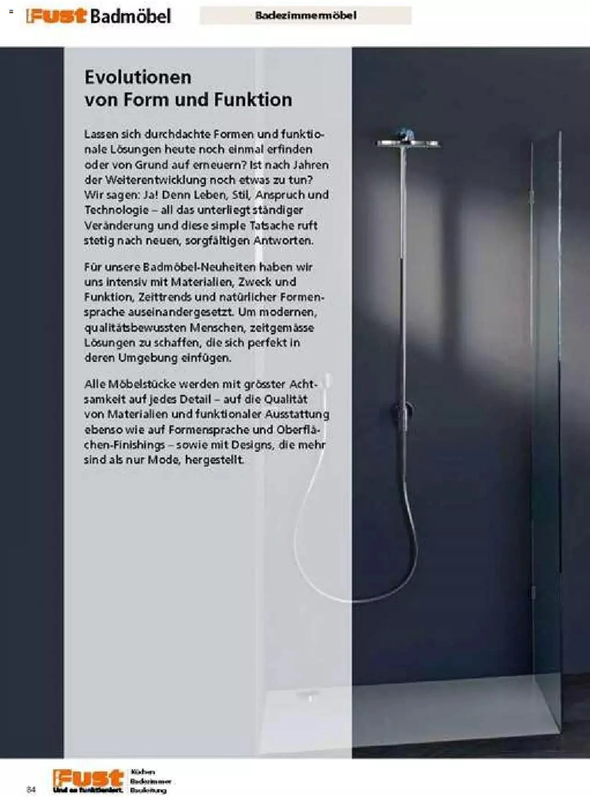 Fust Badezimmermagazin von 17. April bis 31. Dezember 2023 - Prospekt seite  84