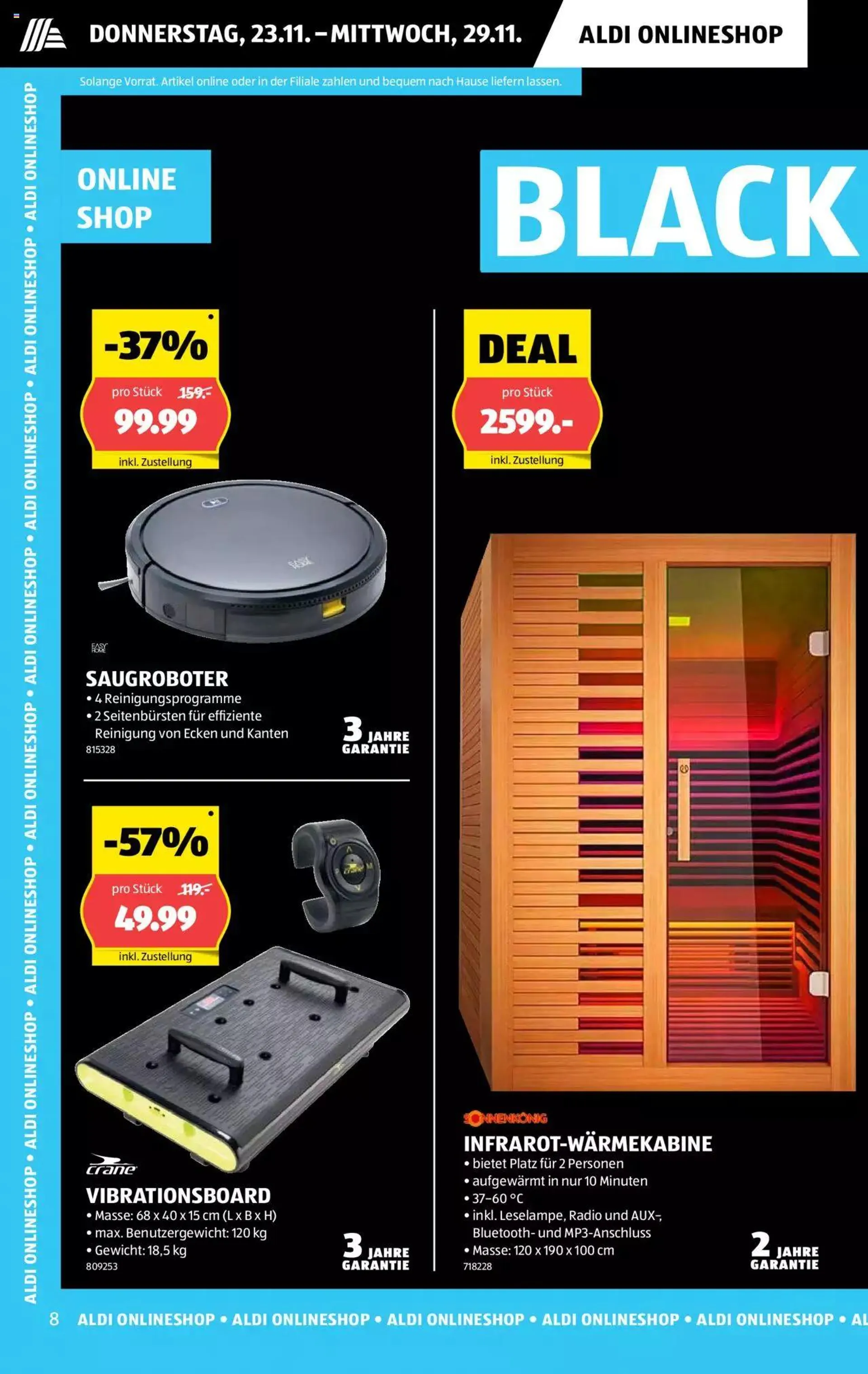 Aldi Black Week Deals von 23. November bis 29. November 2023 - Prospekt seite  8