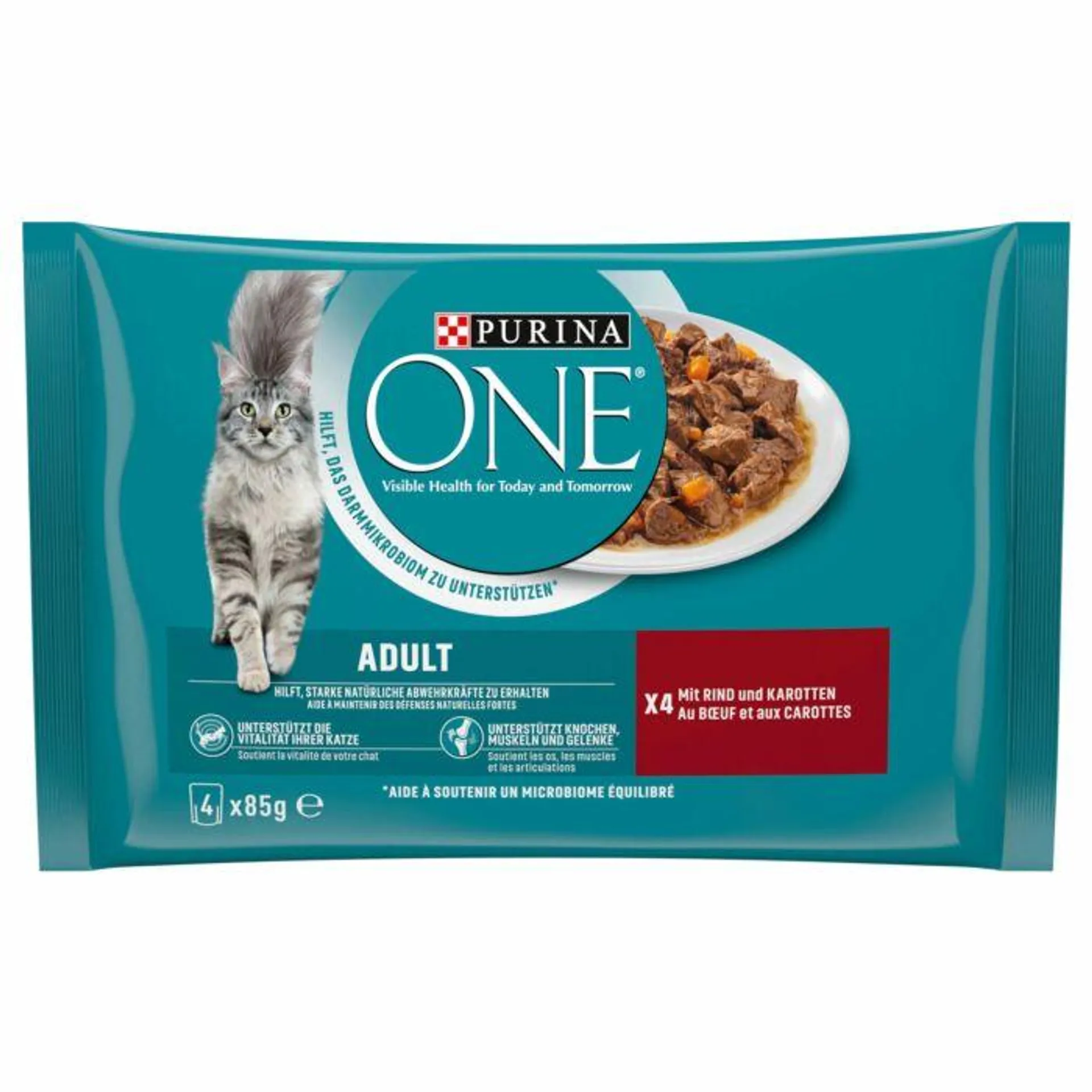 Purina ONE Nassfutter Adult Rind & Karotten in Sauce