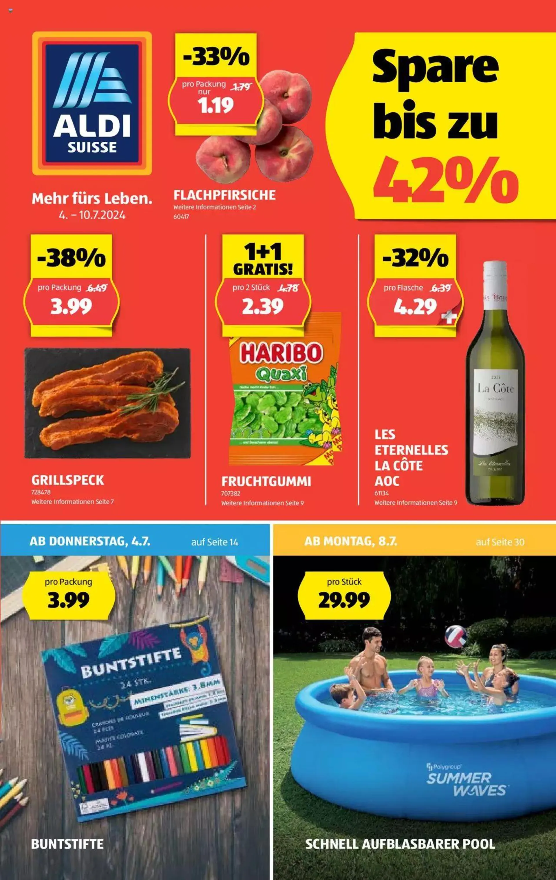 Aldi Aktionen von 4. Juli bis 10. Juli 2024 - Prospekt seite  1