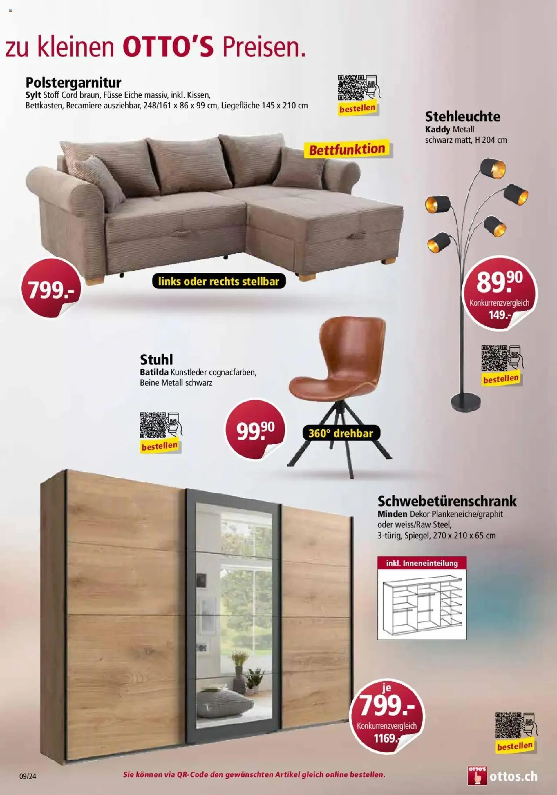 Otto's Moebelflyer von 1. September bis 31. Oktober 2024 - Prospekt seite  21