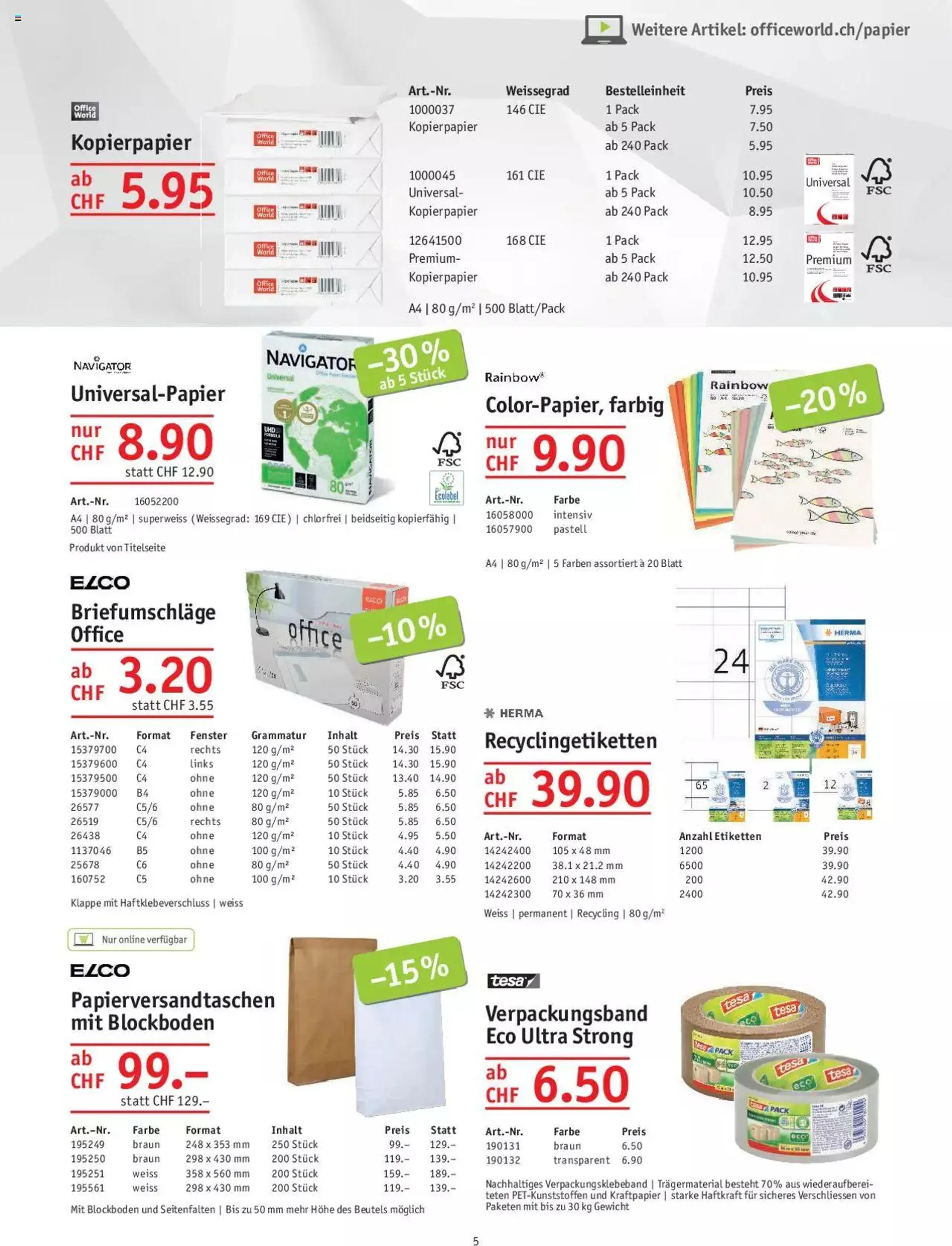 Office World Aktionen von 29. Juni bis 23. August 2023 - Prospekt seite  5
