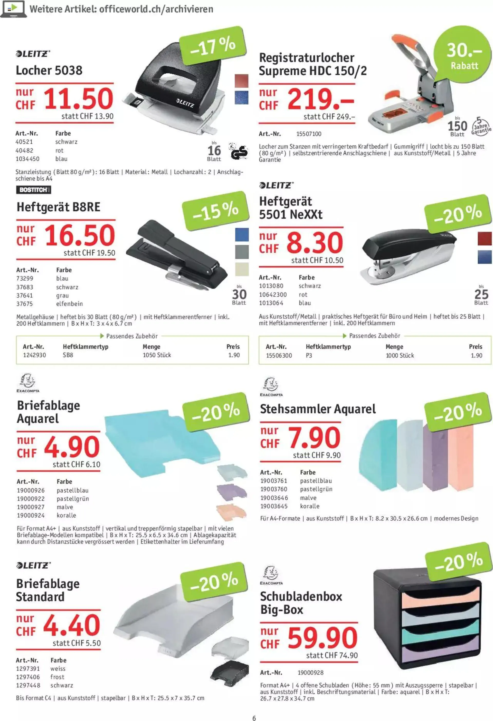 Office World Aktionen von 26. Oktober bis 29. November 2023 - Prospekt seite  6