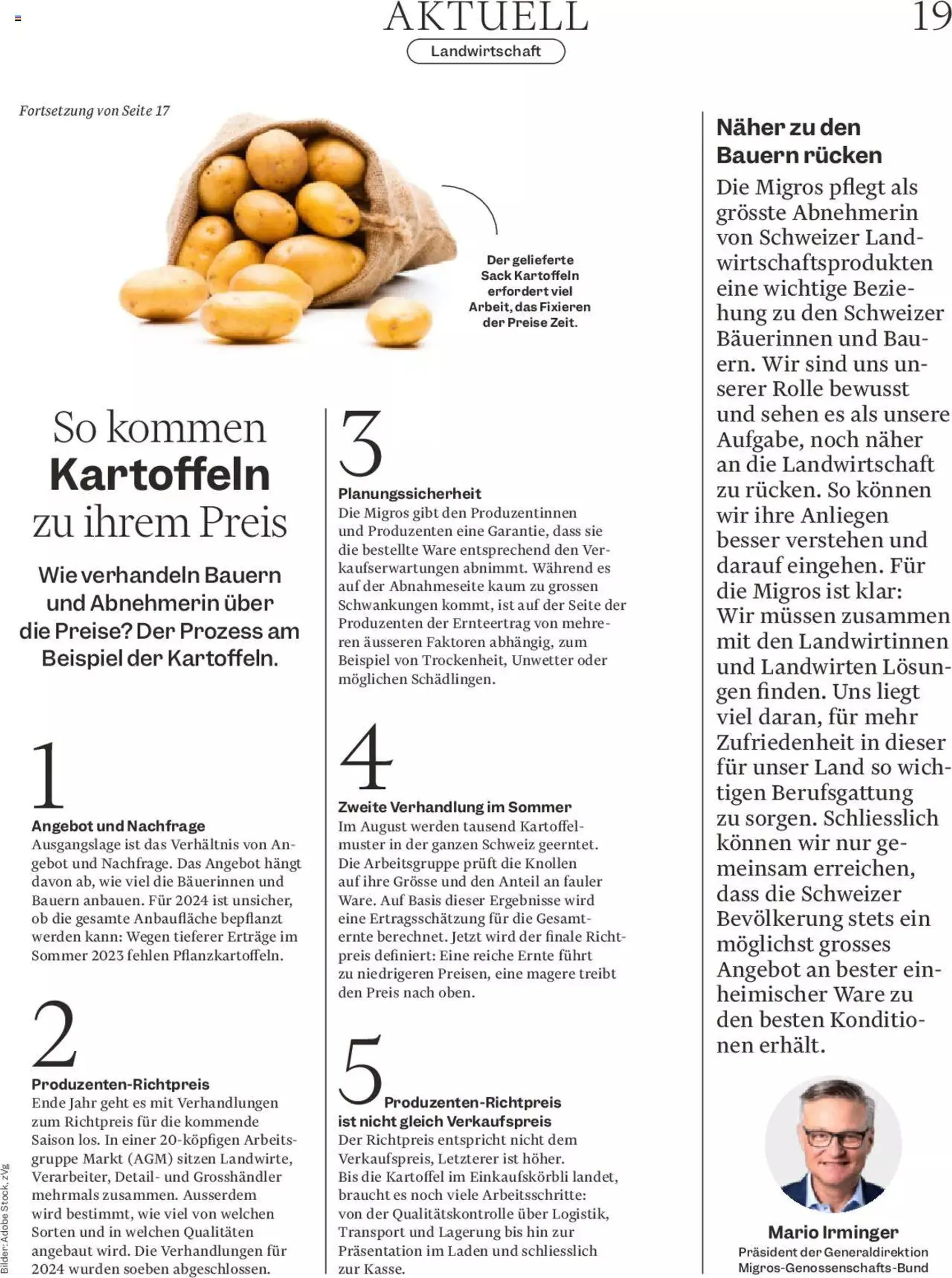 Migros - Magazin von 23. April bis 29. April 2024 - Prospekt seite  19
