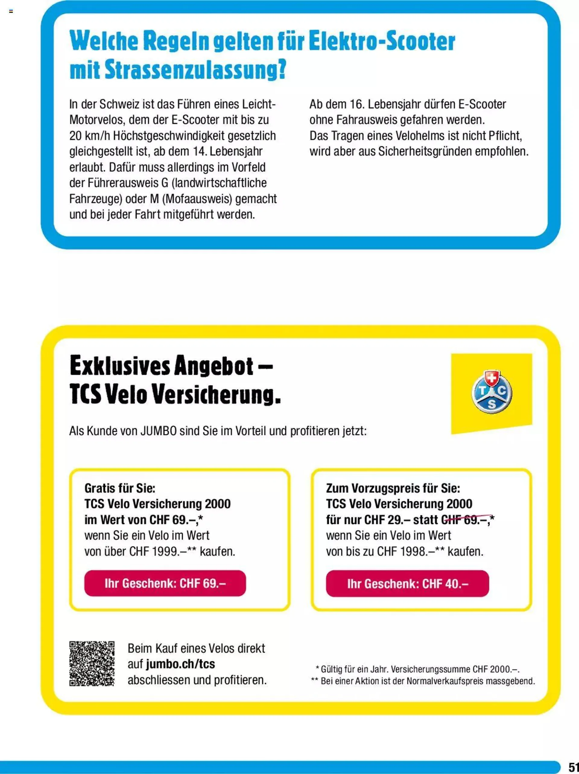 Jumbo Aktionen Dein Velo 2024 von 29. Januar bis 31. Dezember 2024 - Prospekt seite  51
