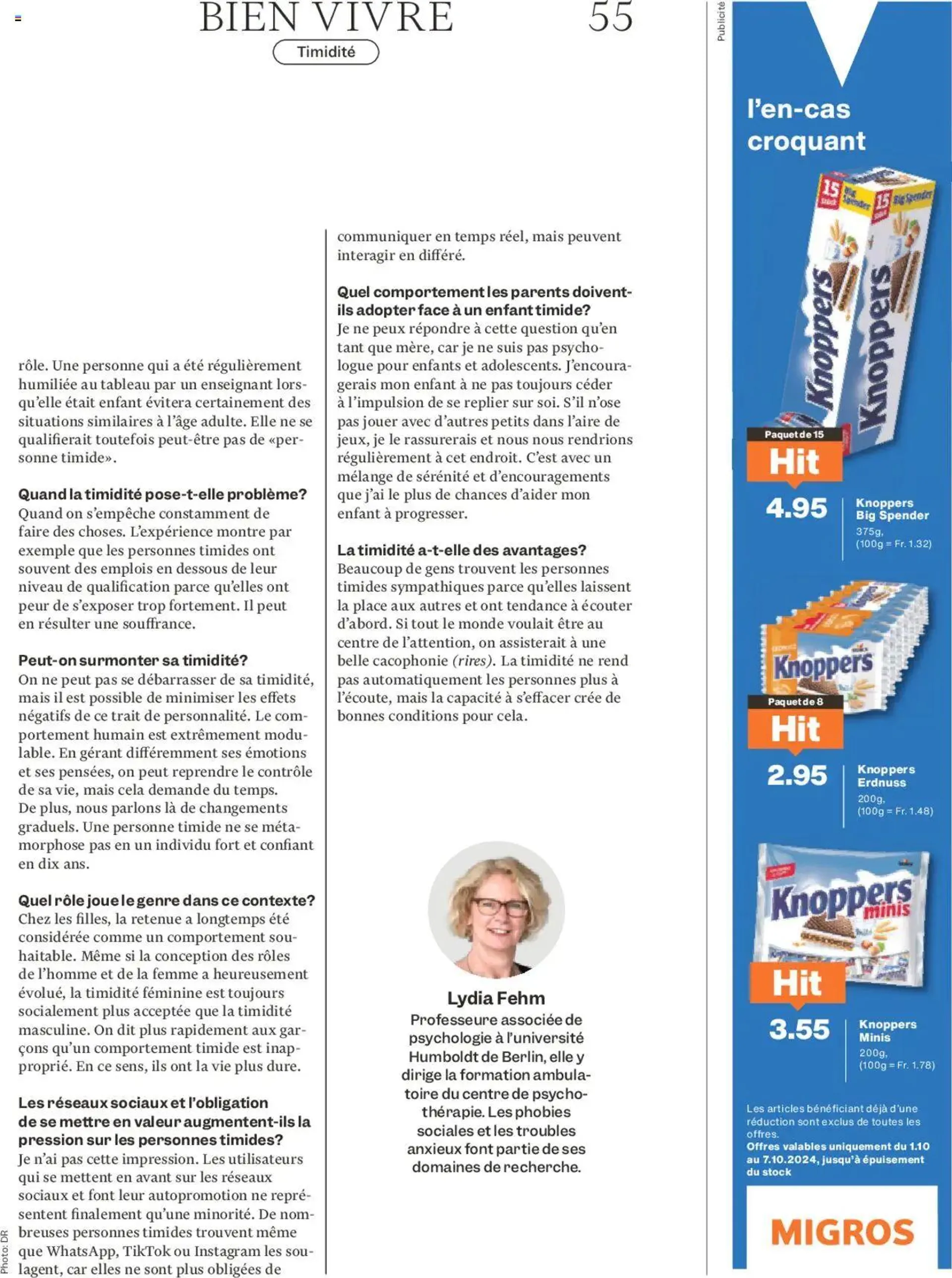 Migros - Magazin FR von 30. September bis 6. Oktober 2024 - Prospekt seite  55