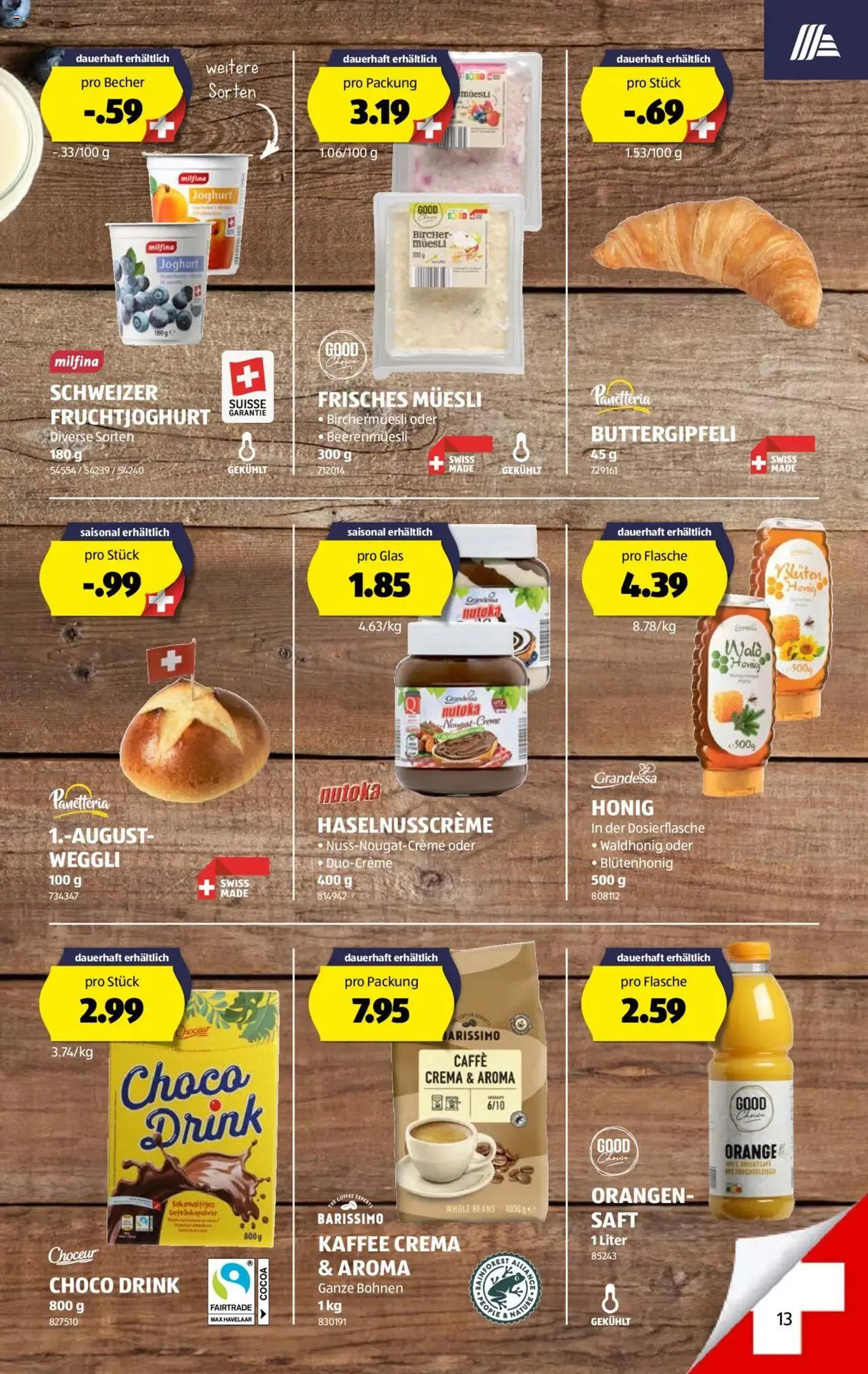 Aldi Aktionen von 31. Juli bis 7. August 2024 - Prospekt seite  13