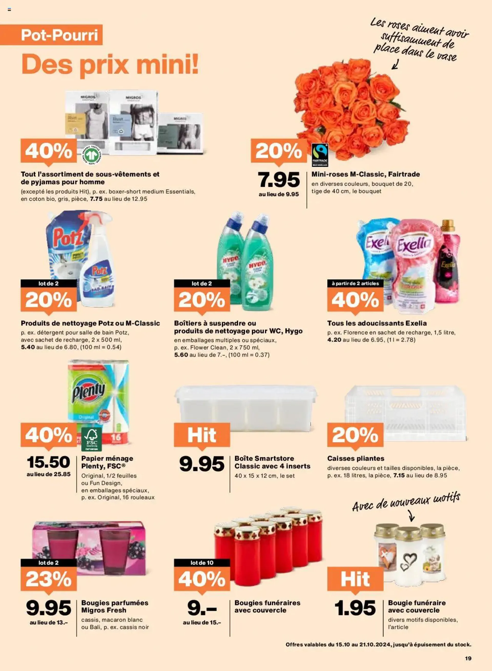 Migros Aktionen FR von 15. Oktober bis 21. Oktober 2024 - Prospekt seite  19