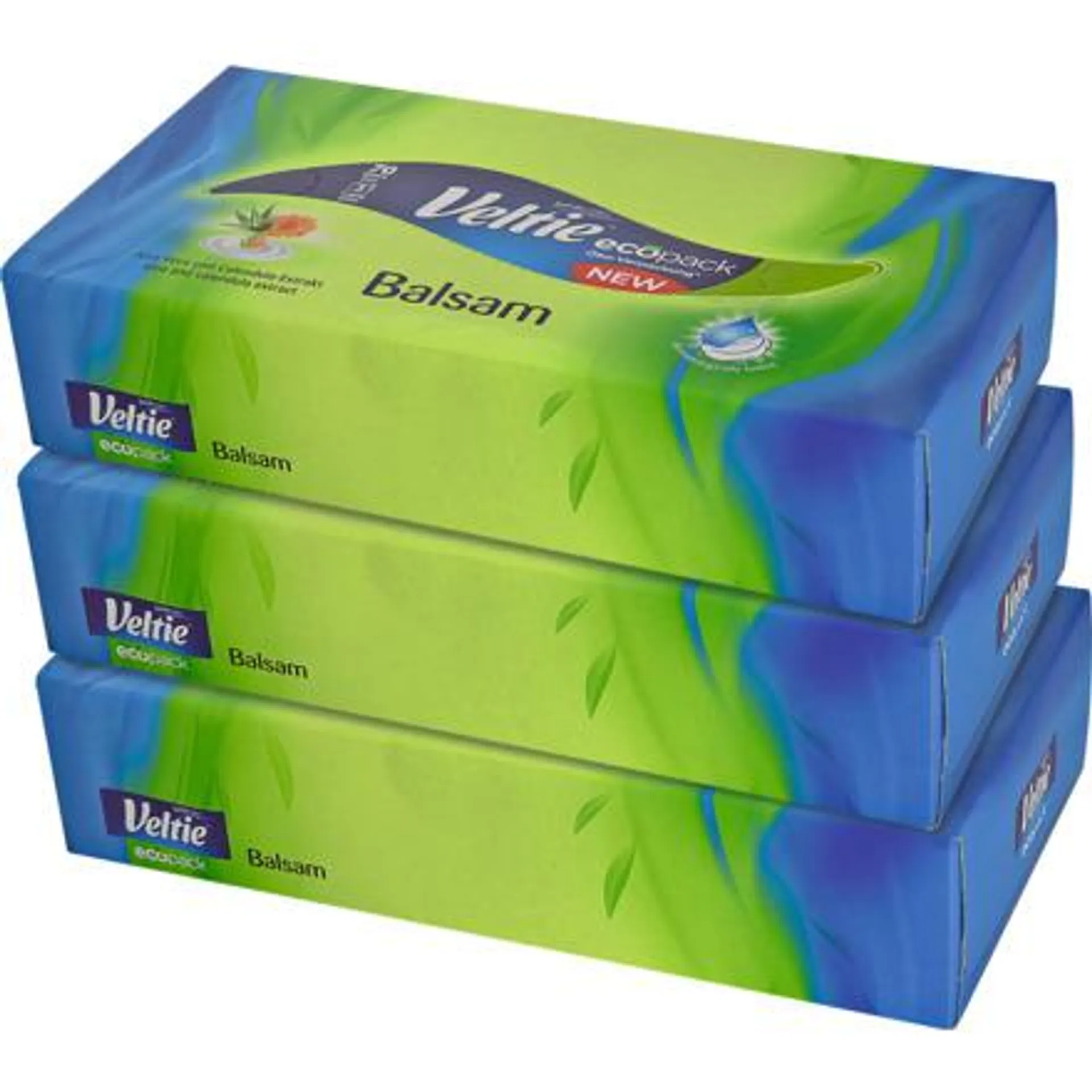 Veltie Kosmetiktücher Balsam & Aloe Vera 3 x 70 Stück