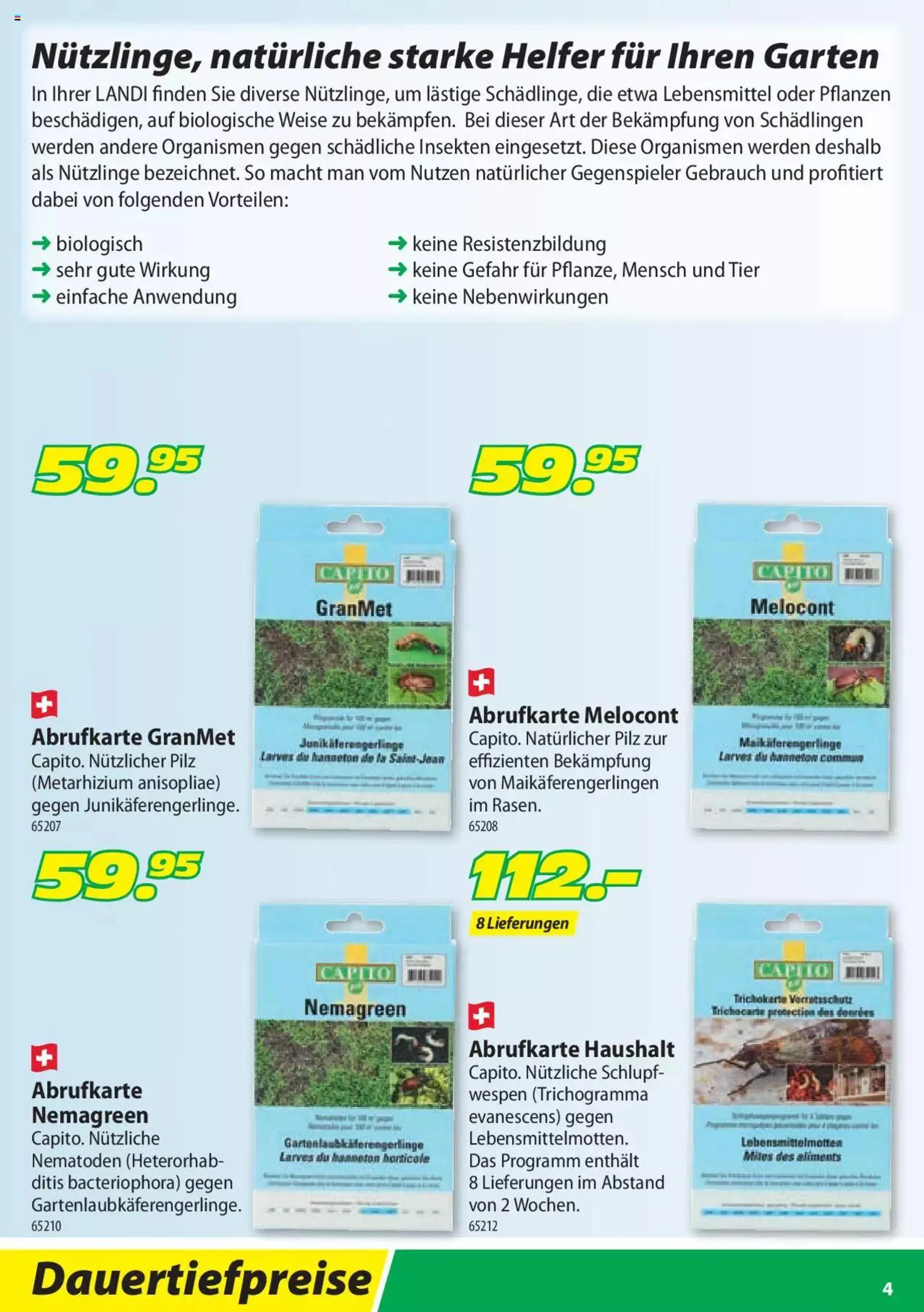 Landi Aktionen Pflanzenschutz und Dünger 2024 von 8. März bis 31. Dezember 2024 - Prospekt seite  4