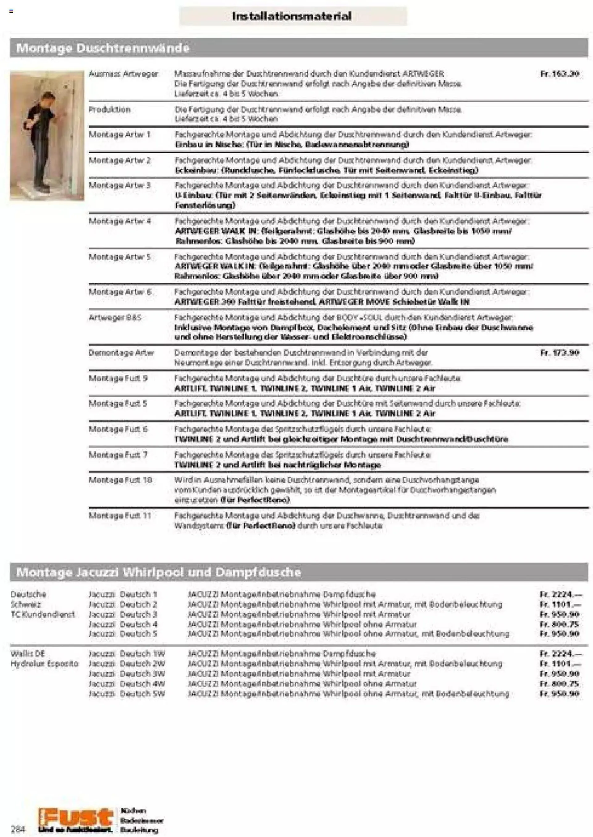 Fust Badezimmermagazin von 17. April bis 31. Dezember 2023 - Prospekt seite  284