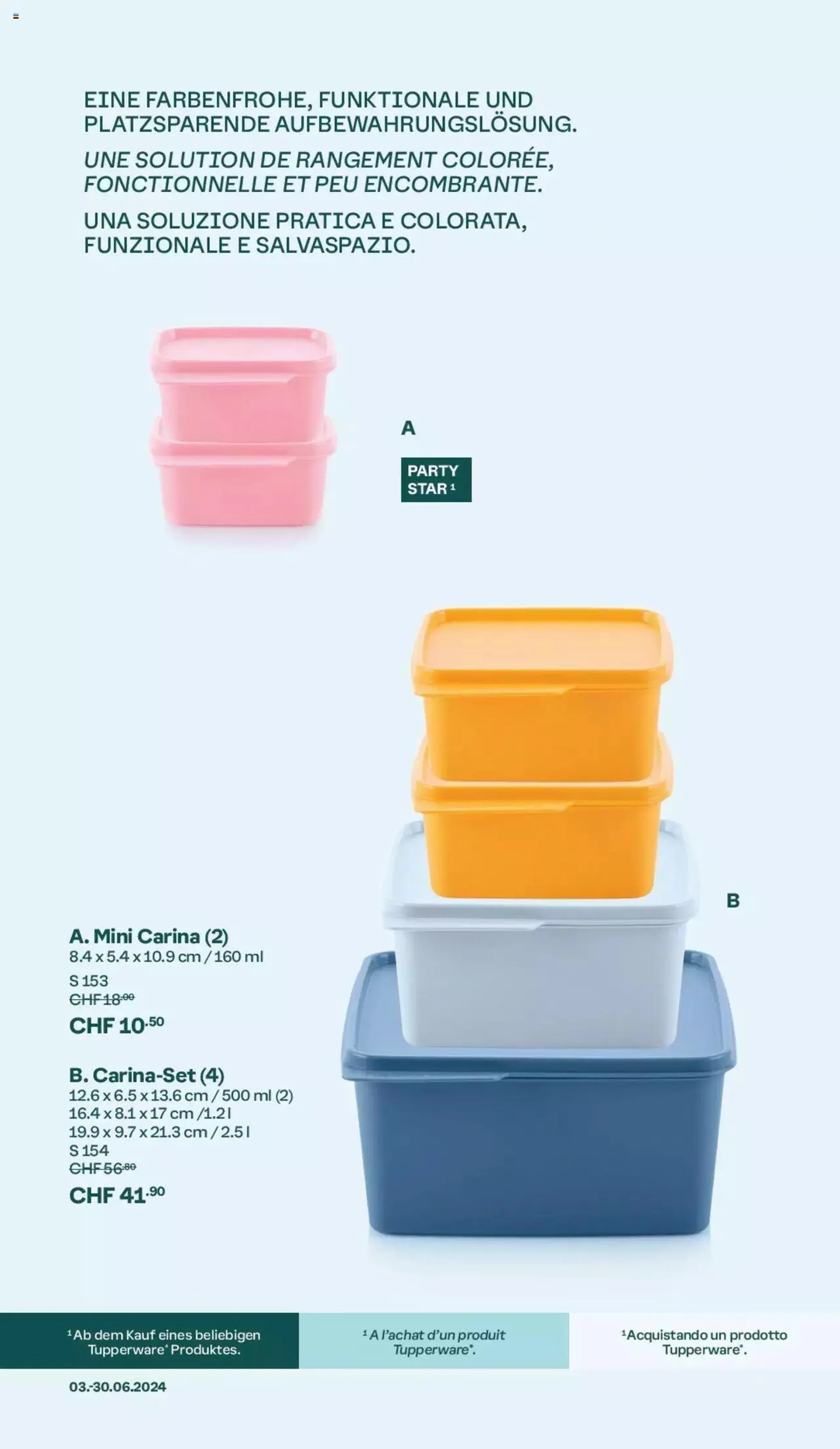 Tupperware Aktionen von 3. Juni bis 30. Juni 2024 - Prospekt seite  2