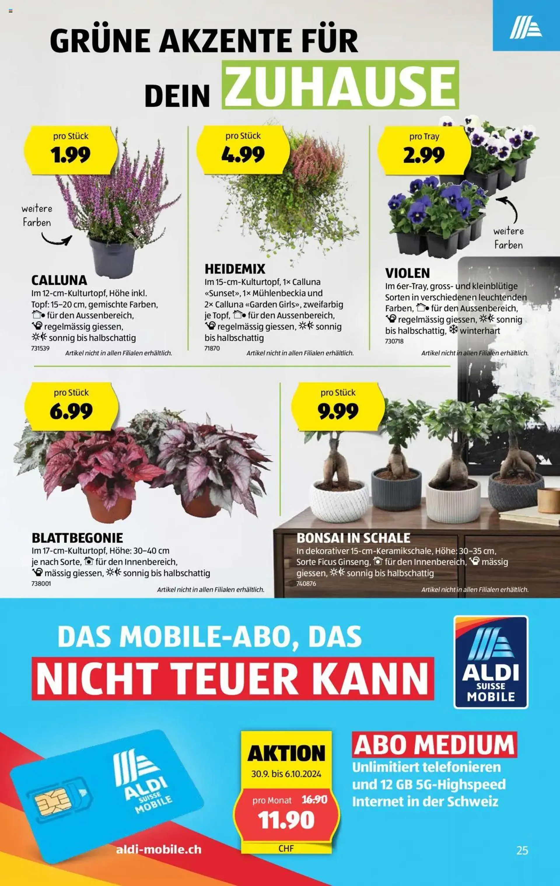 Aldi Aktionen von 3. Oktober bis 9. Oktober 2024 - Prospekt seite  25