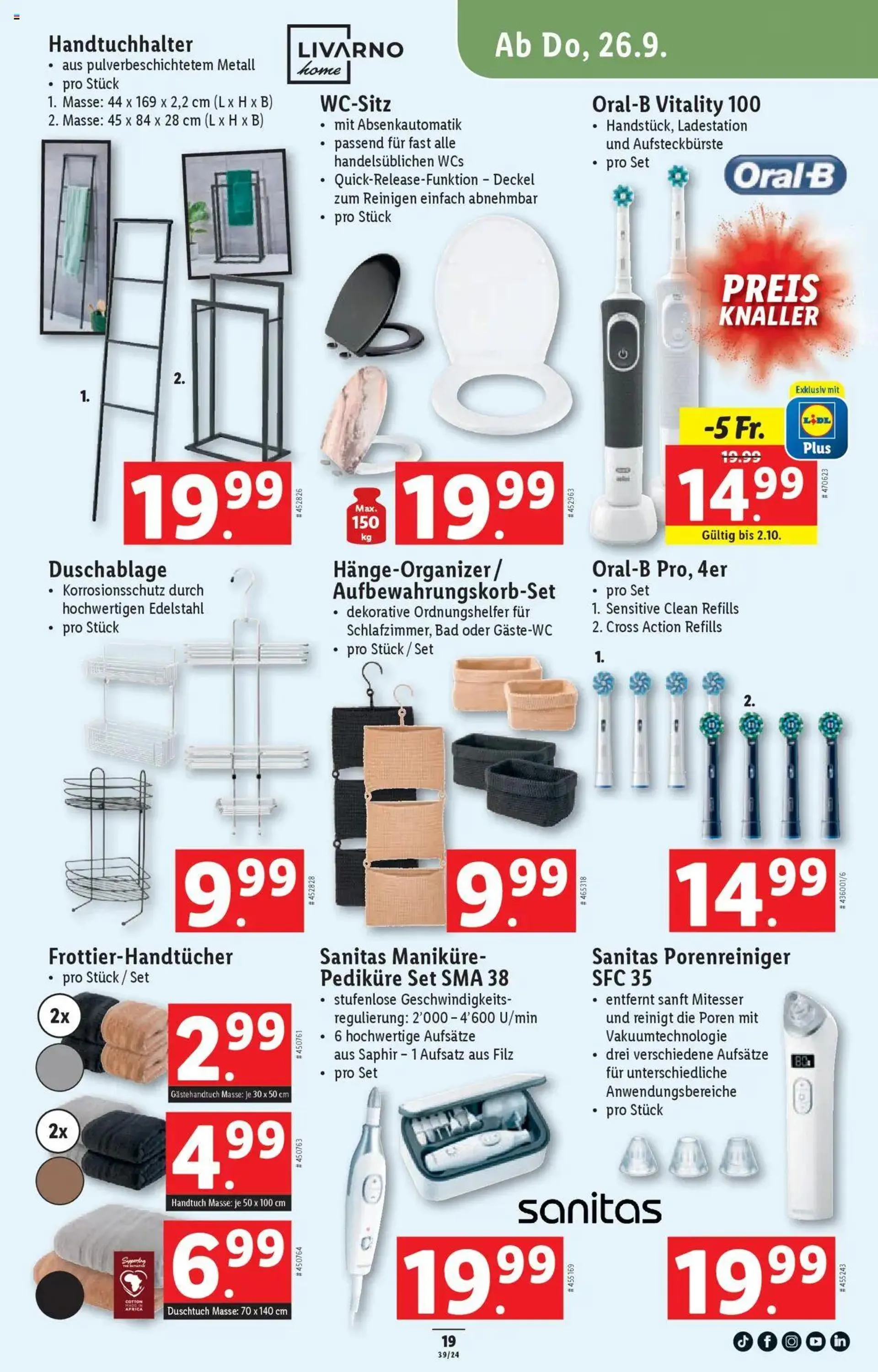 Lidl Aktionen von 26. September bis 2. Oktober 2024 - Prospekt seite  19