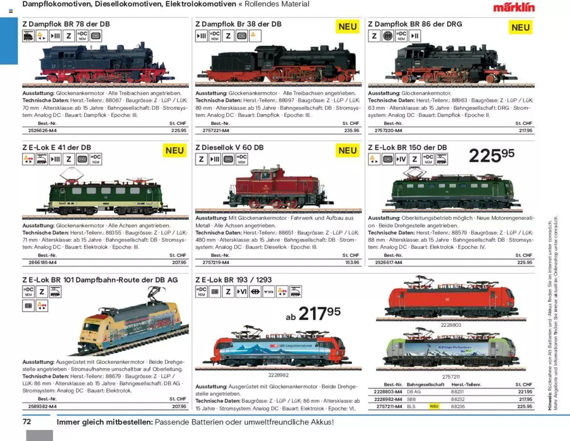 Conrad Modellbahn Katalog 2023/24 von 5. September bis 31. Dezember 2023 - Prospekt seite  74
