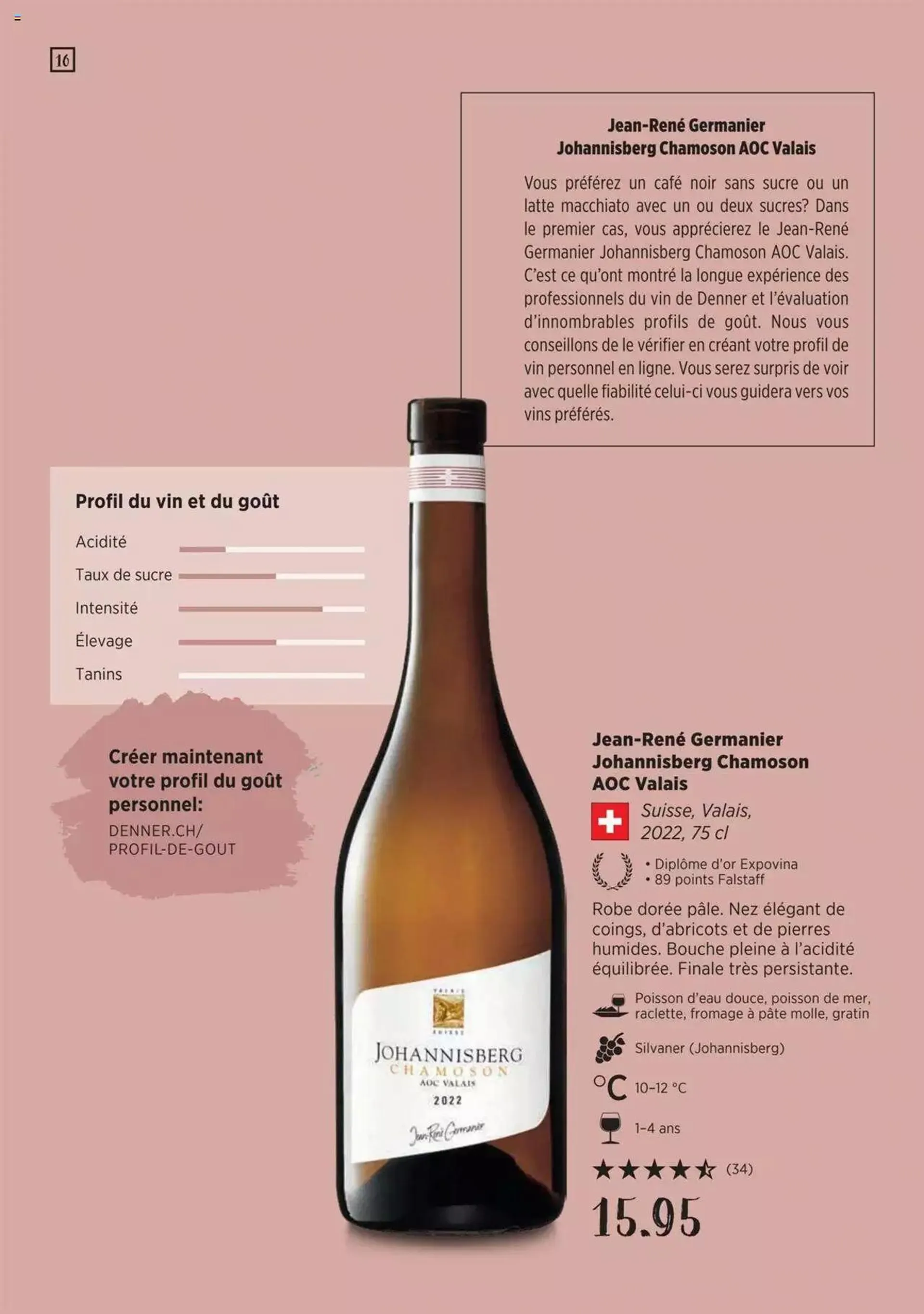 Denner Guide des vins 2023 /2024 FR von 11. September bis 31. Dezember 2023 - Prospekt seite  16