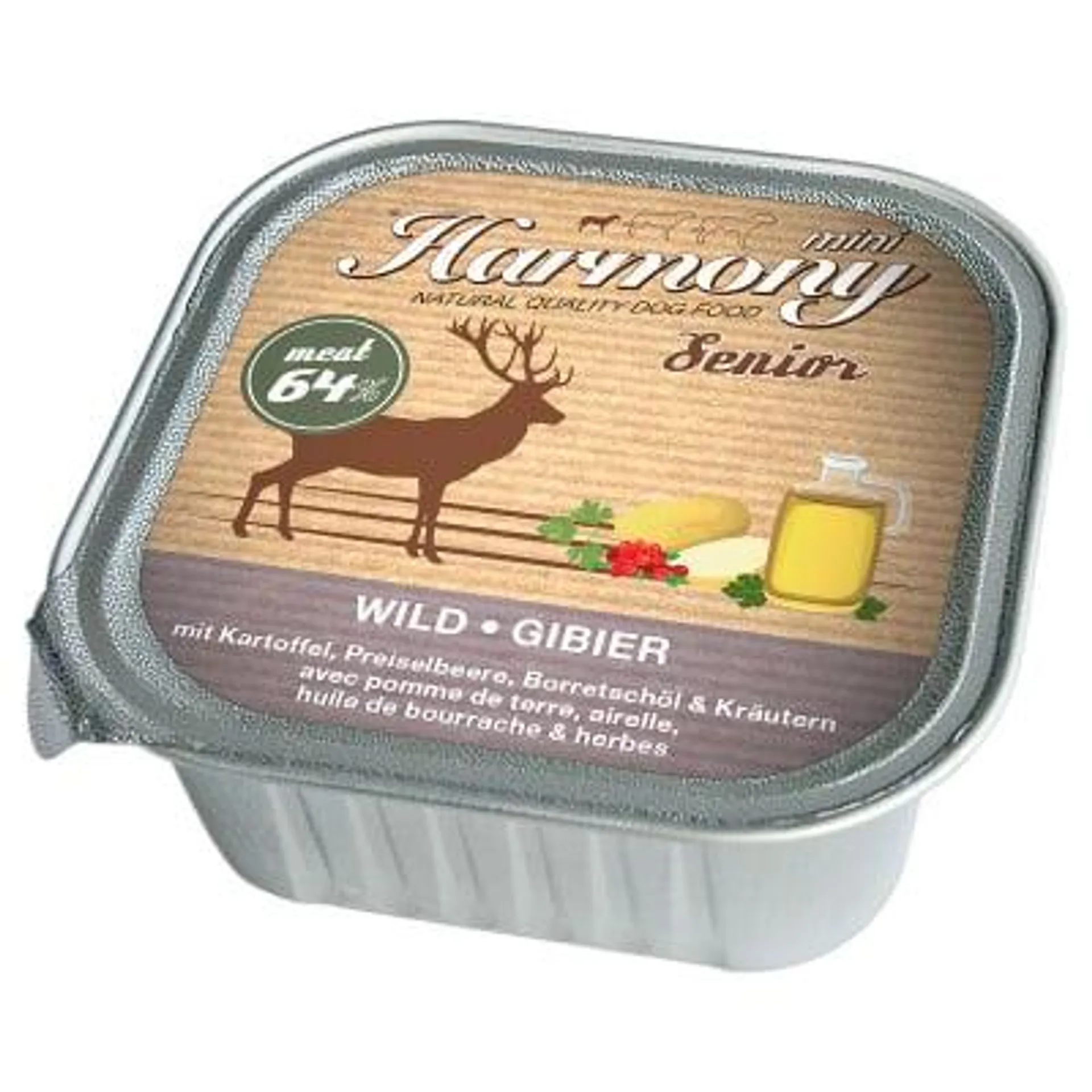 Harmony Dog Natural Nassfutter Senior Wild mit Kartoffel 150g