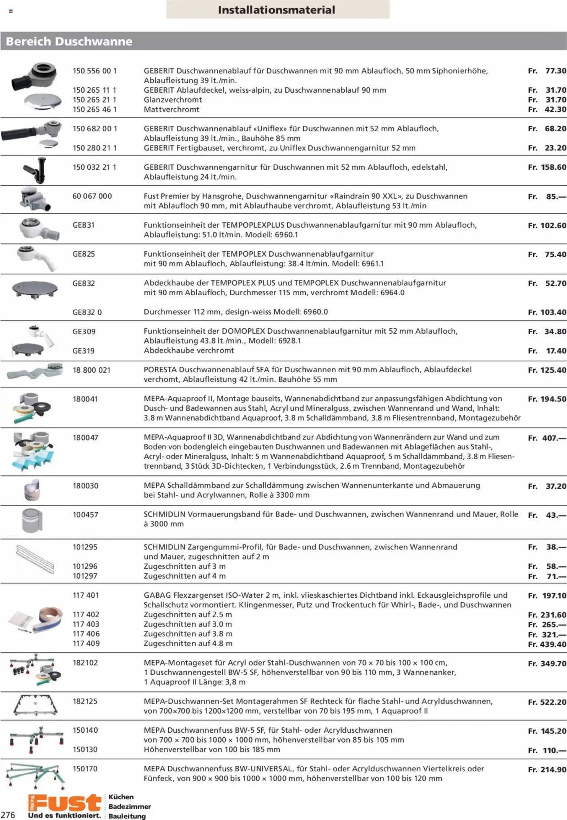 Fust Aktionen Badezimmermagazin von 17. April bis 31. Dezember 2024 - Prospekt seite  276